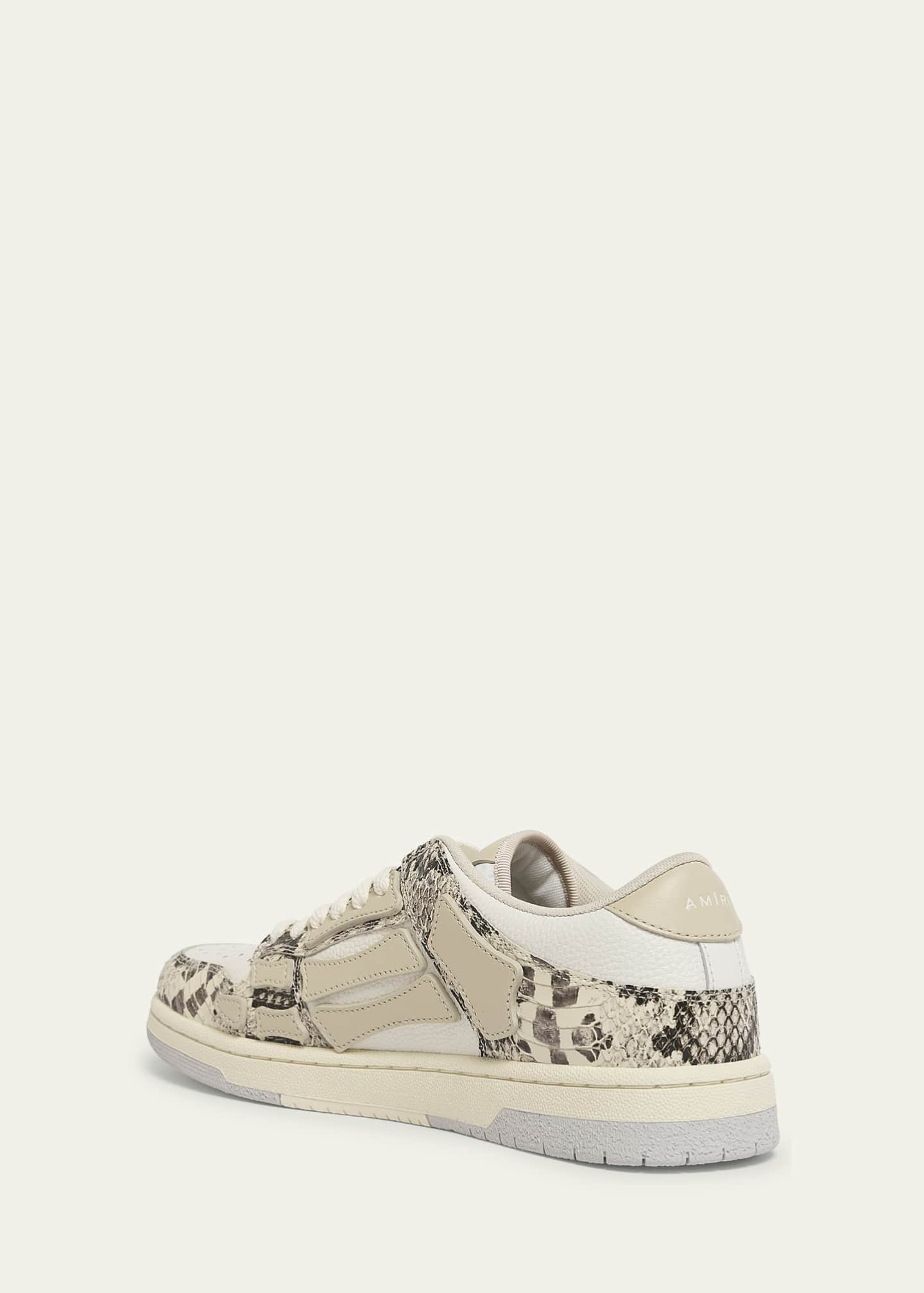 Amiri Men's Skel Snake-Embossed Low-Top Sneakers Image 2 of 3