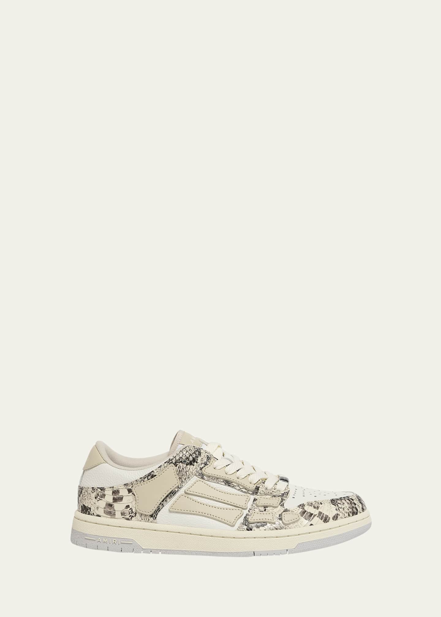 Amiri Men's Skel Snake-Embossed Low-Top Sneakers Image 1 of 3