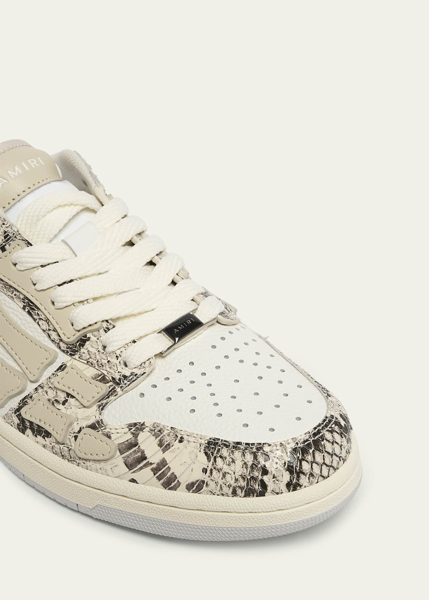 Amiri Men's Skel Snake-Embossed Low-Top Sneakers Image 3 of 3