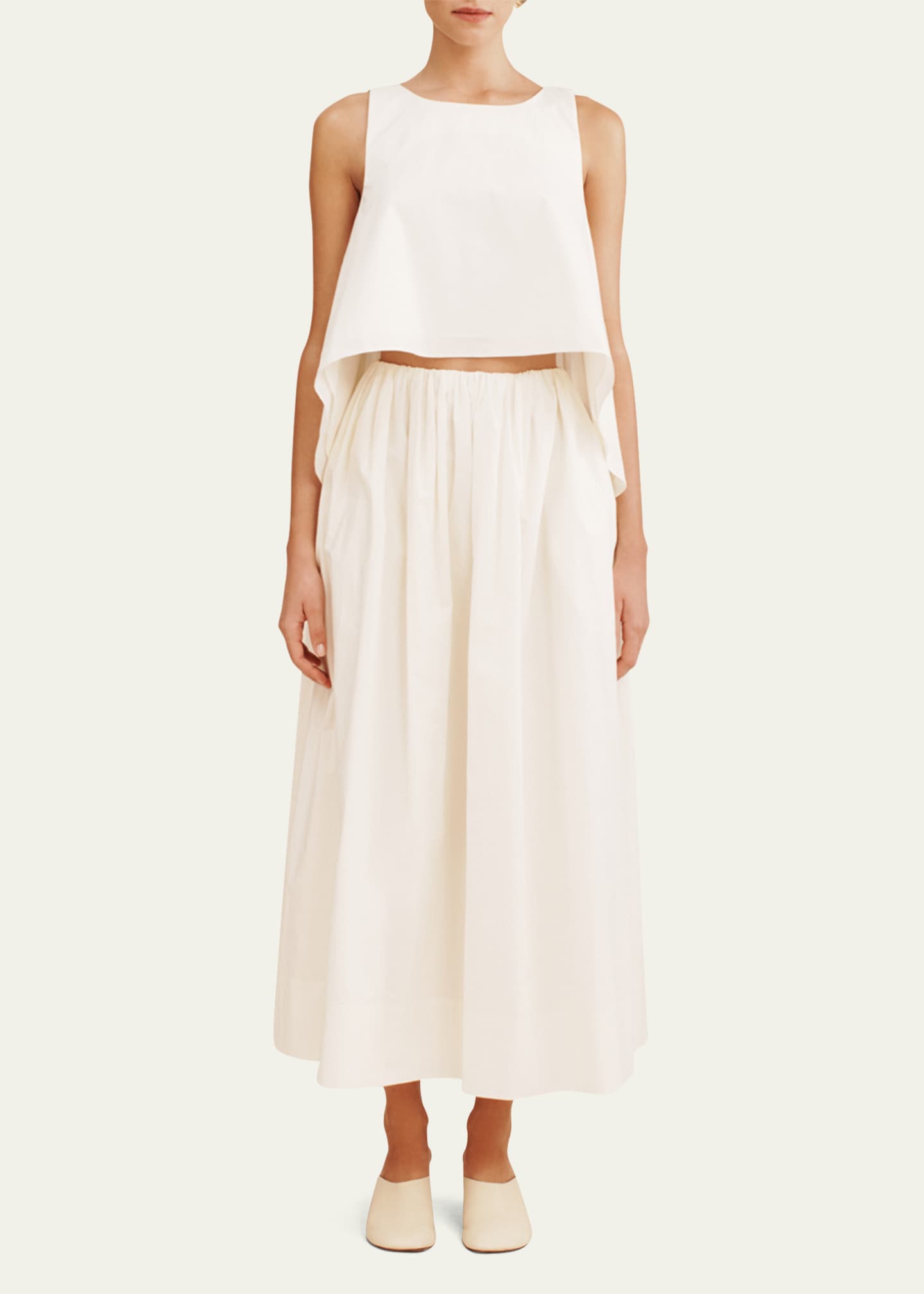 Posse Lucas Boat-Neck High-Low Sleeveless Cotton Top Image 2 of 5