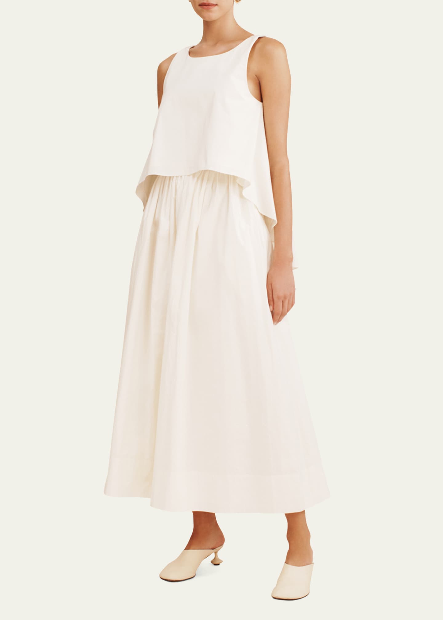 Posse Lucas Boat-Neck High-Low Sleeveless Cotton Top Image 4 of 5