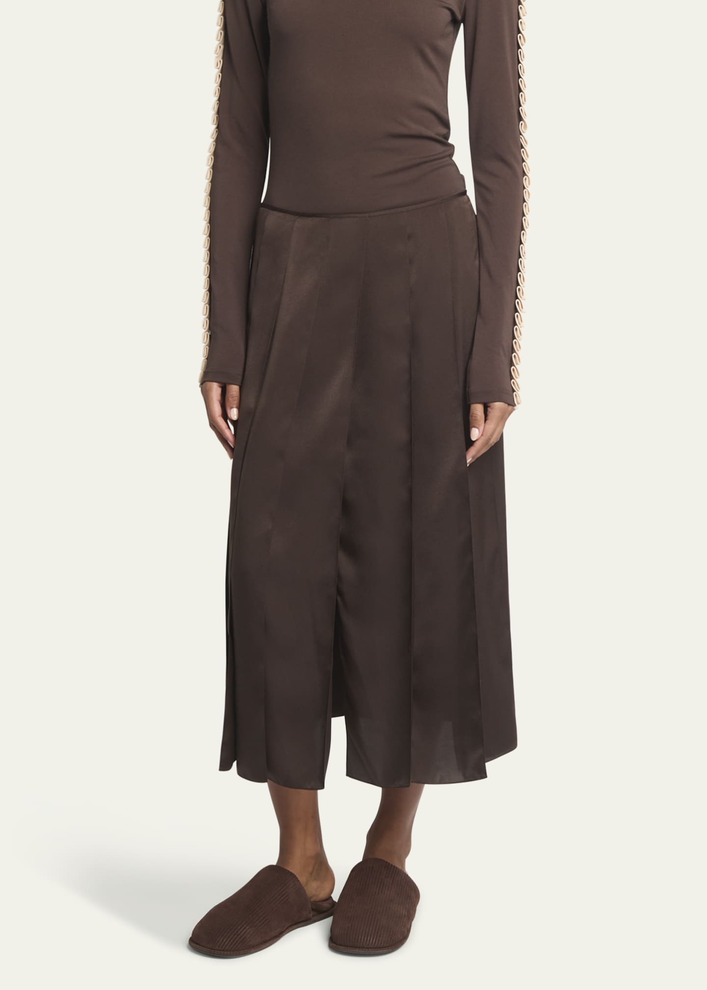 JW Anderson Ribbon Hem Midi Skirt Bergdorf Goodman