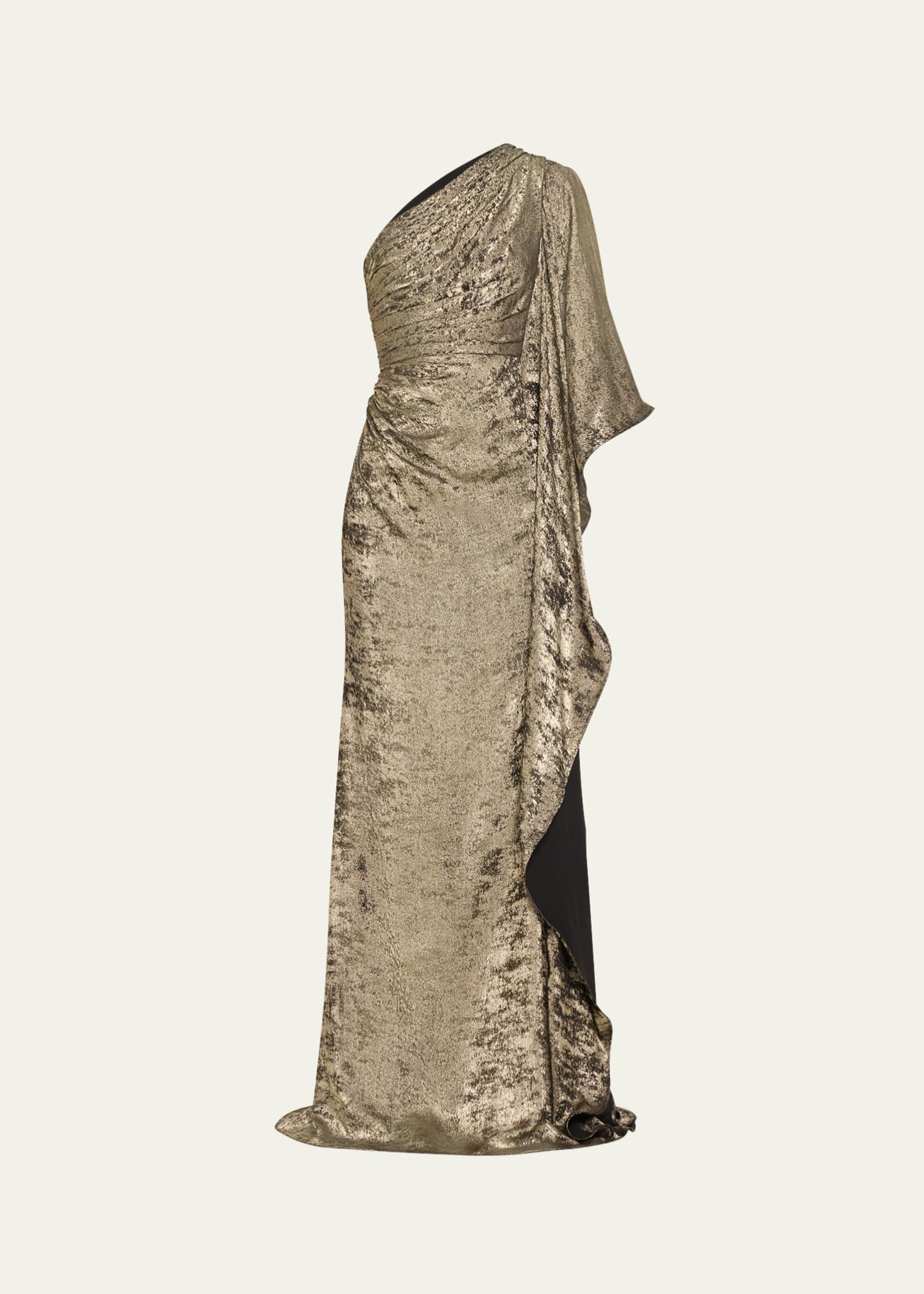 Badgley mischka one shoulder gown top