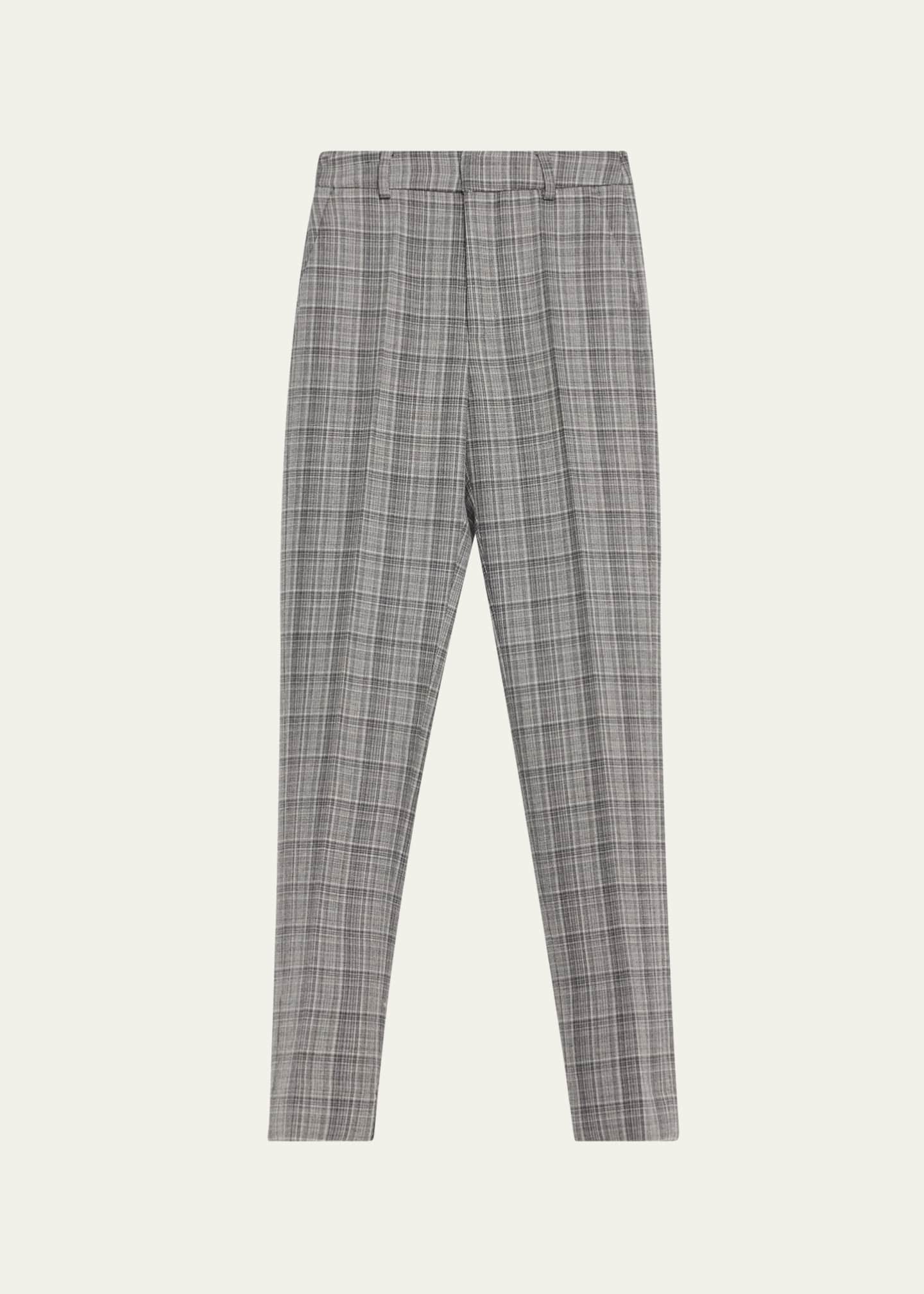 MERYLL ROGGE Plaid Straight Wool Tuxedo Pants Image 1 of 5
