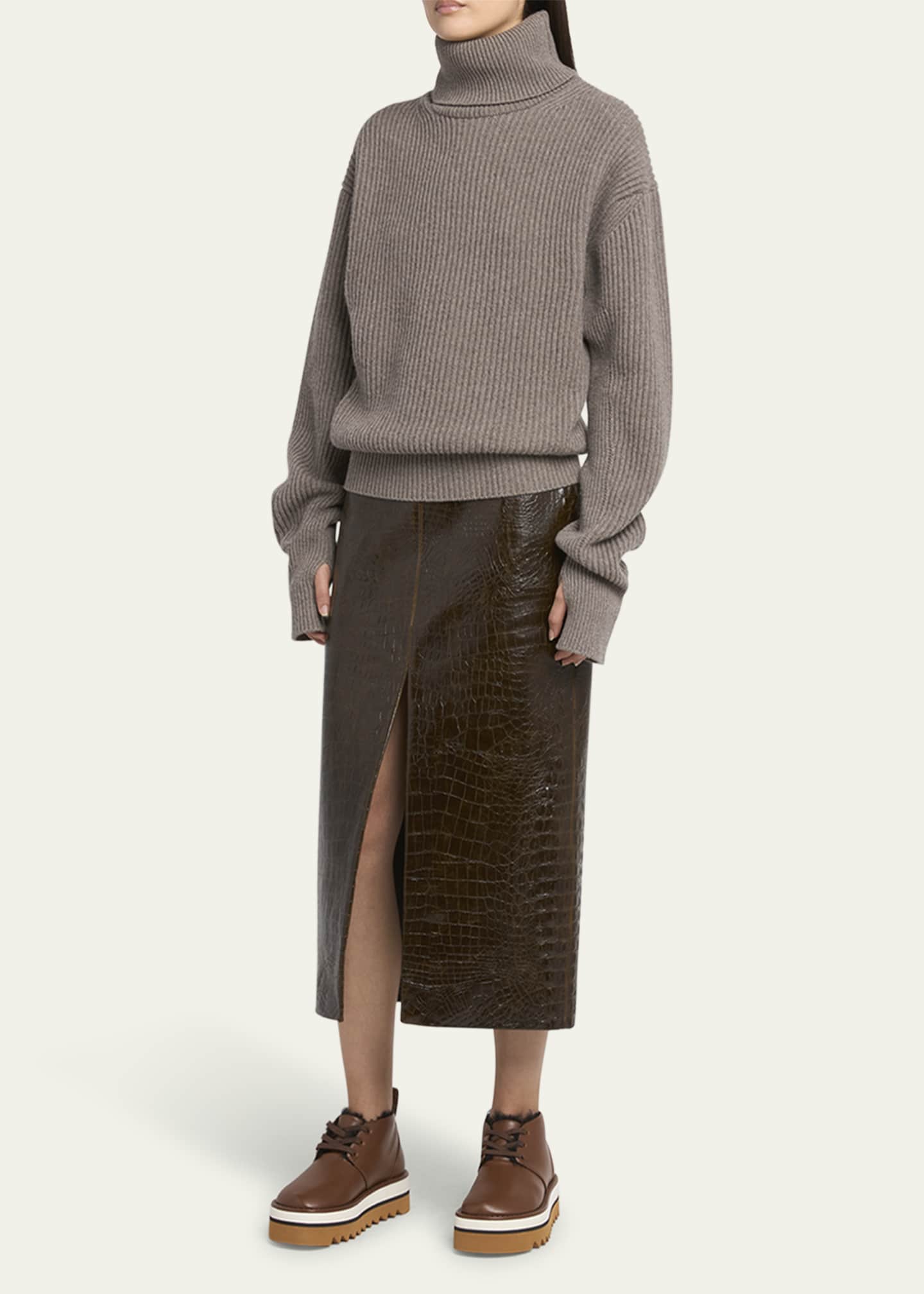 Stella McCartney Sneakelyse Vegan Lace-Up Platform Booties Image 3 of 5