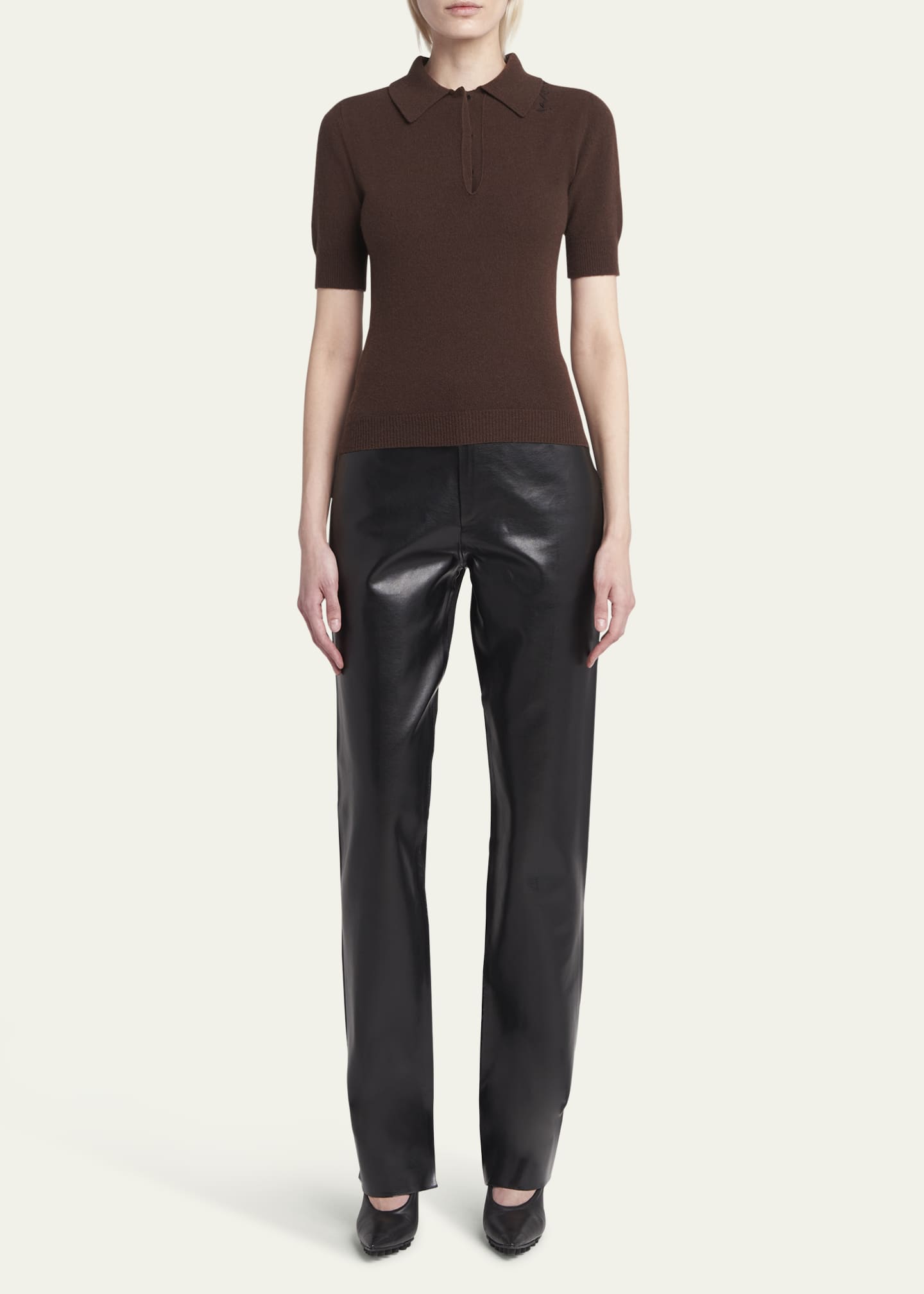 Marni Slim Polo Wool Cashmere Sweater Image 2 of 5