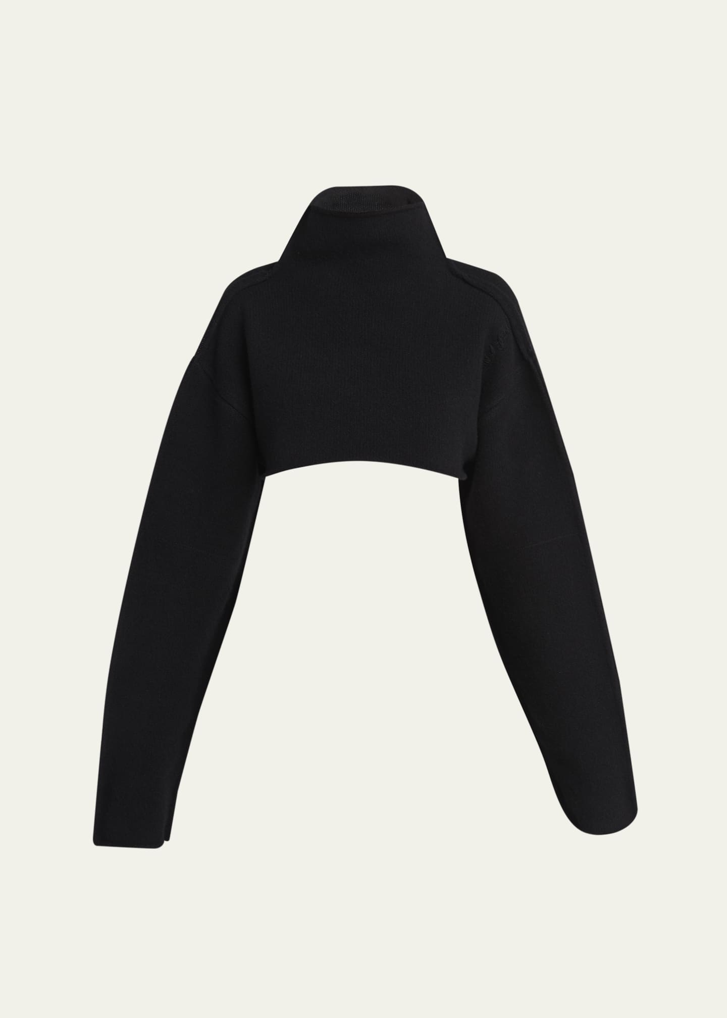 Black cropped turtleneck sweater new arrivals