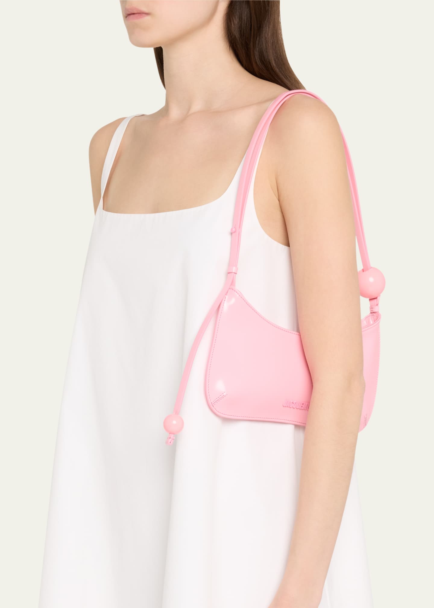 Jacquemus Le Bisou Perle Leather Shoulder Bag Image 2 of 5