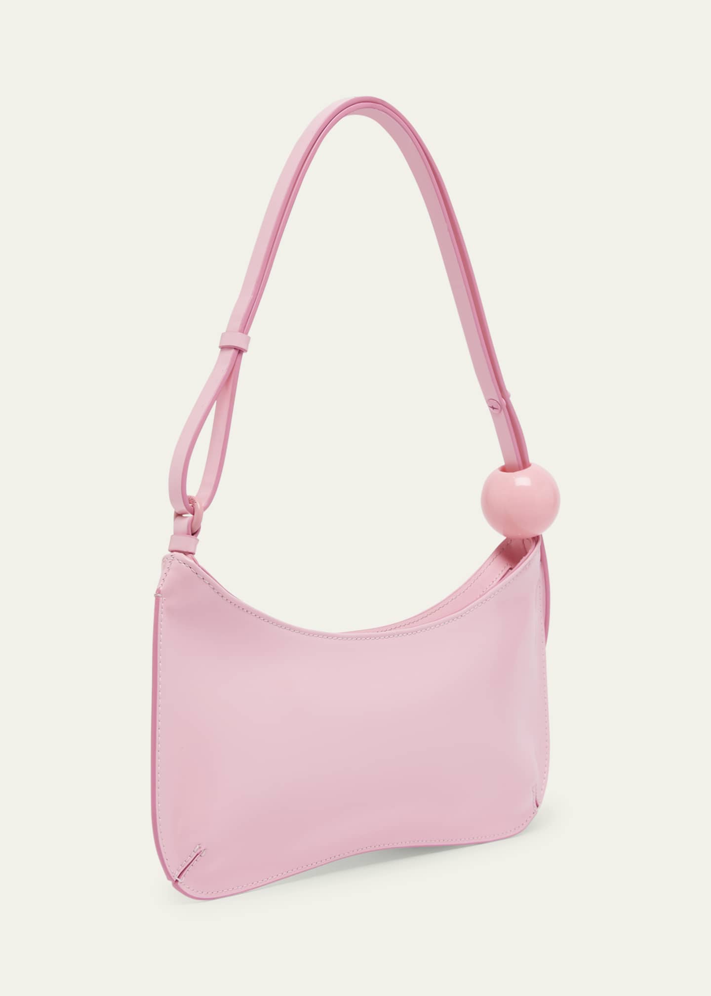 Jacquemus Le Bisou Perle Leather Shoulder Bag Image 3 of 5