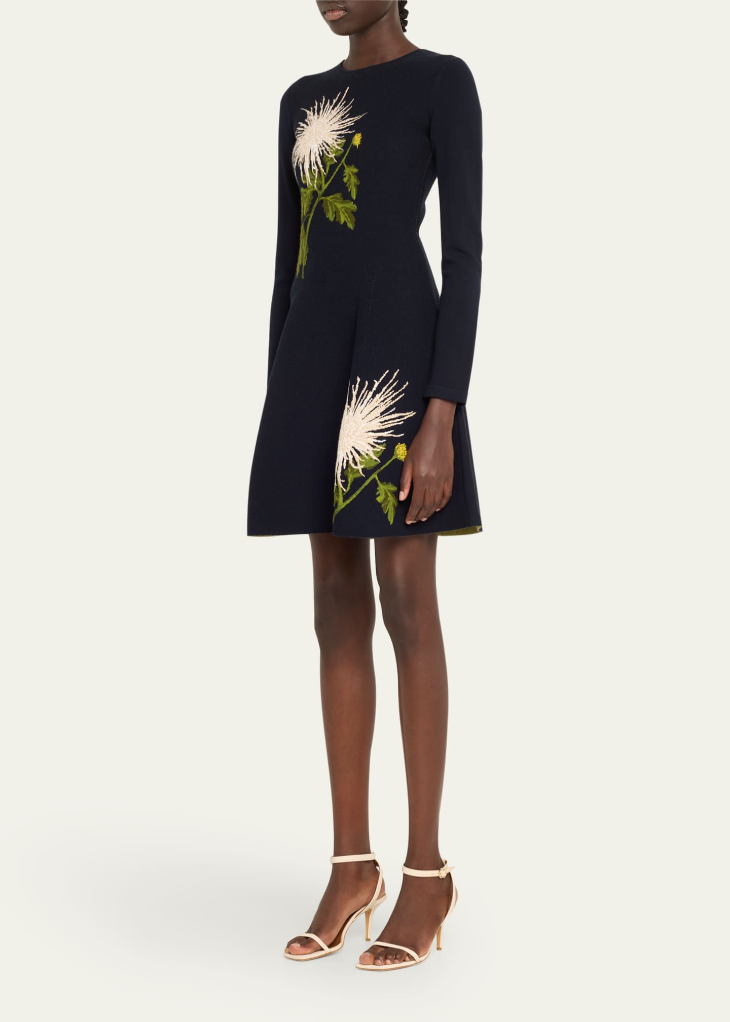 AMRITA FIT AND FLARE KNIT DRESS