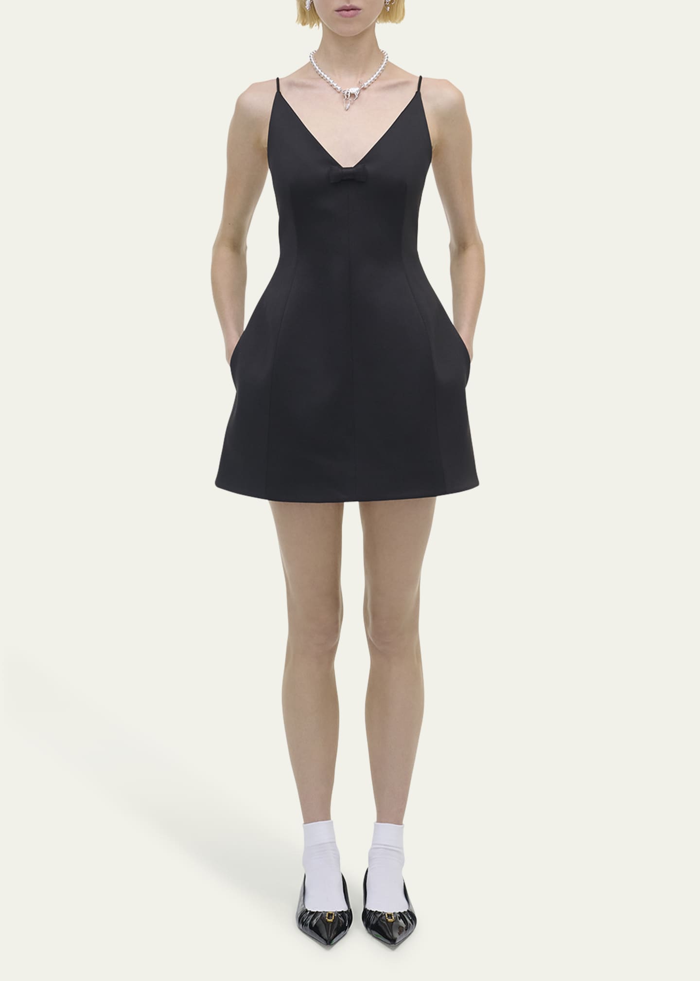ワンピース MARC JACOBS BOW DETAIL MINI DRESS Marc Jacobs Satin Bow Mini Dress | Neiman Marcus