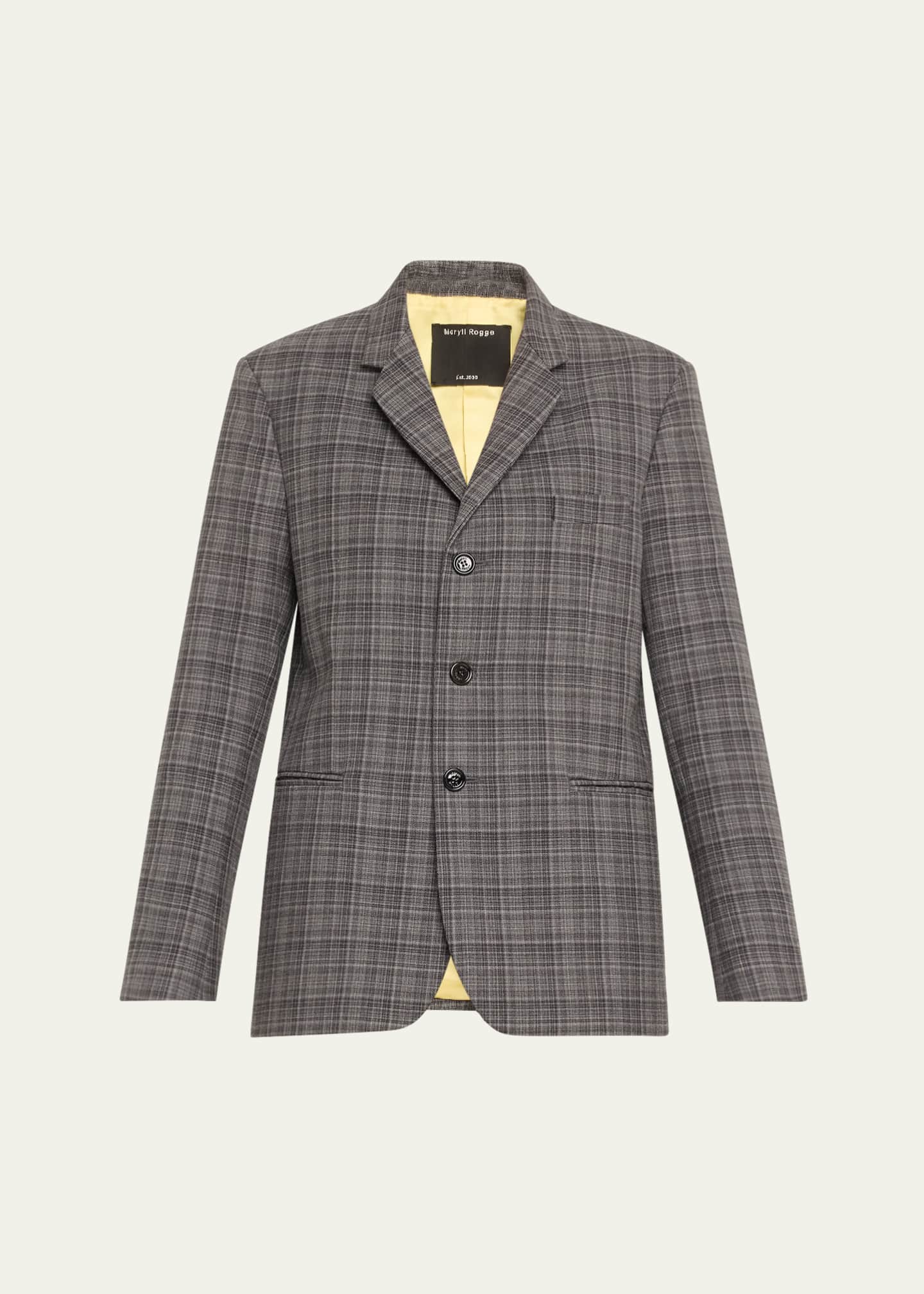 MERYLL ROGGE Wool Check Blazer Image 1 of 4