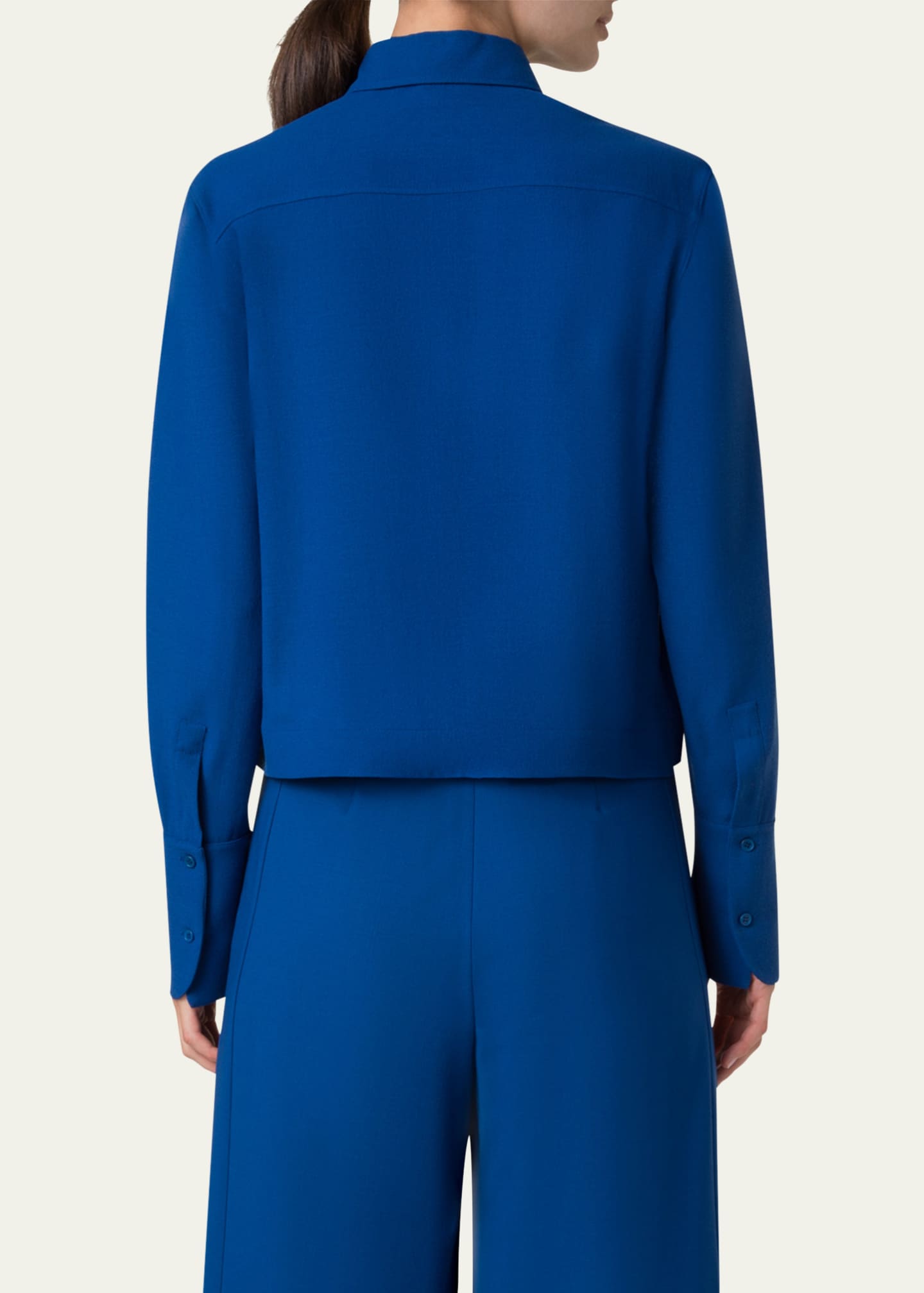 Akris punto Button Down Wool Top Image 3 of 5