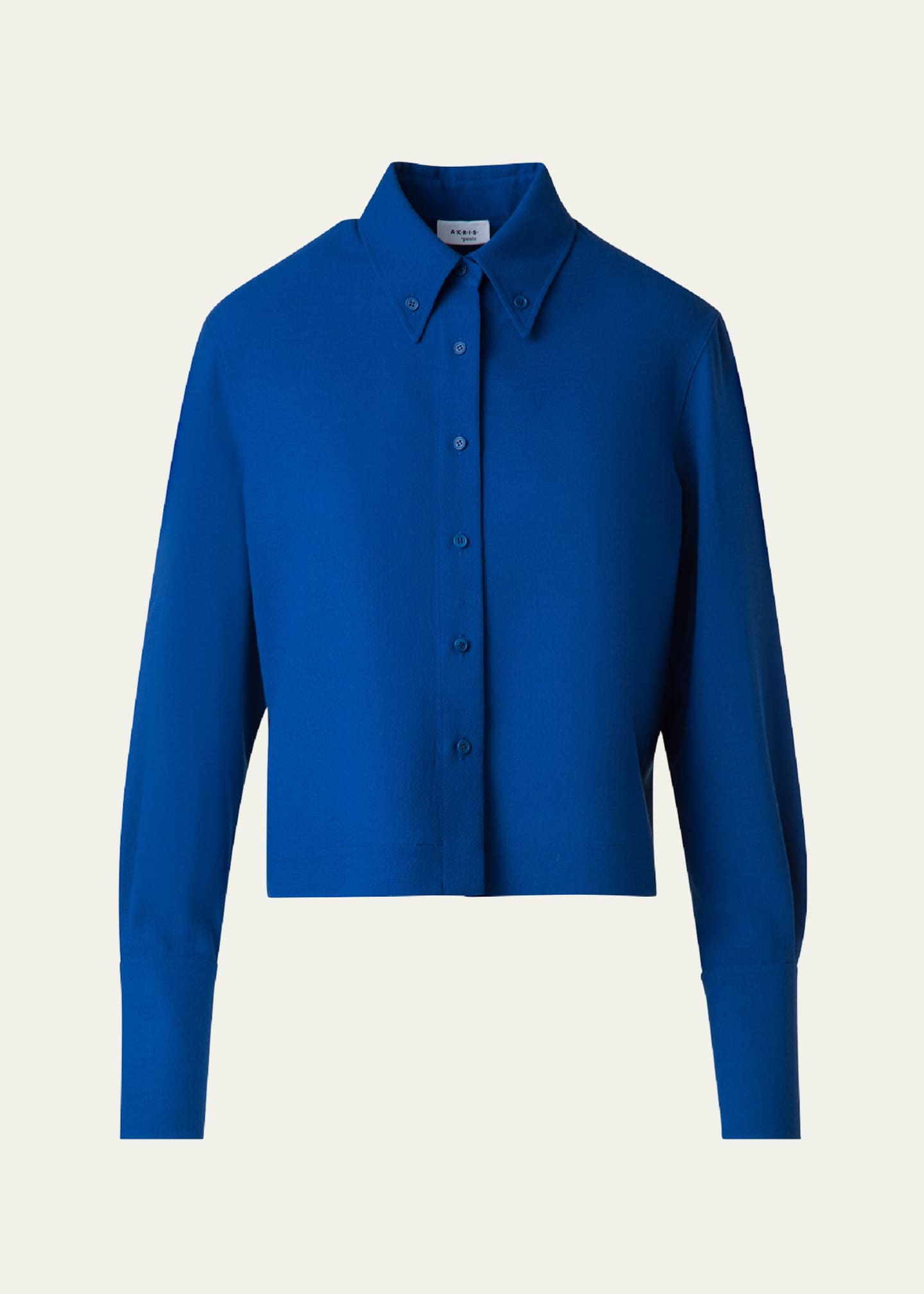 Akris punto Button Down Wool Top Image 1 of 5