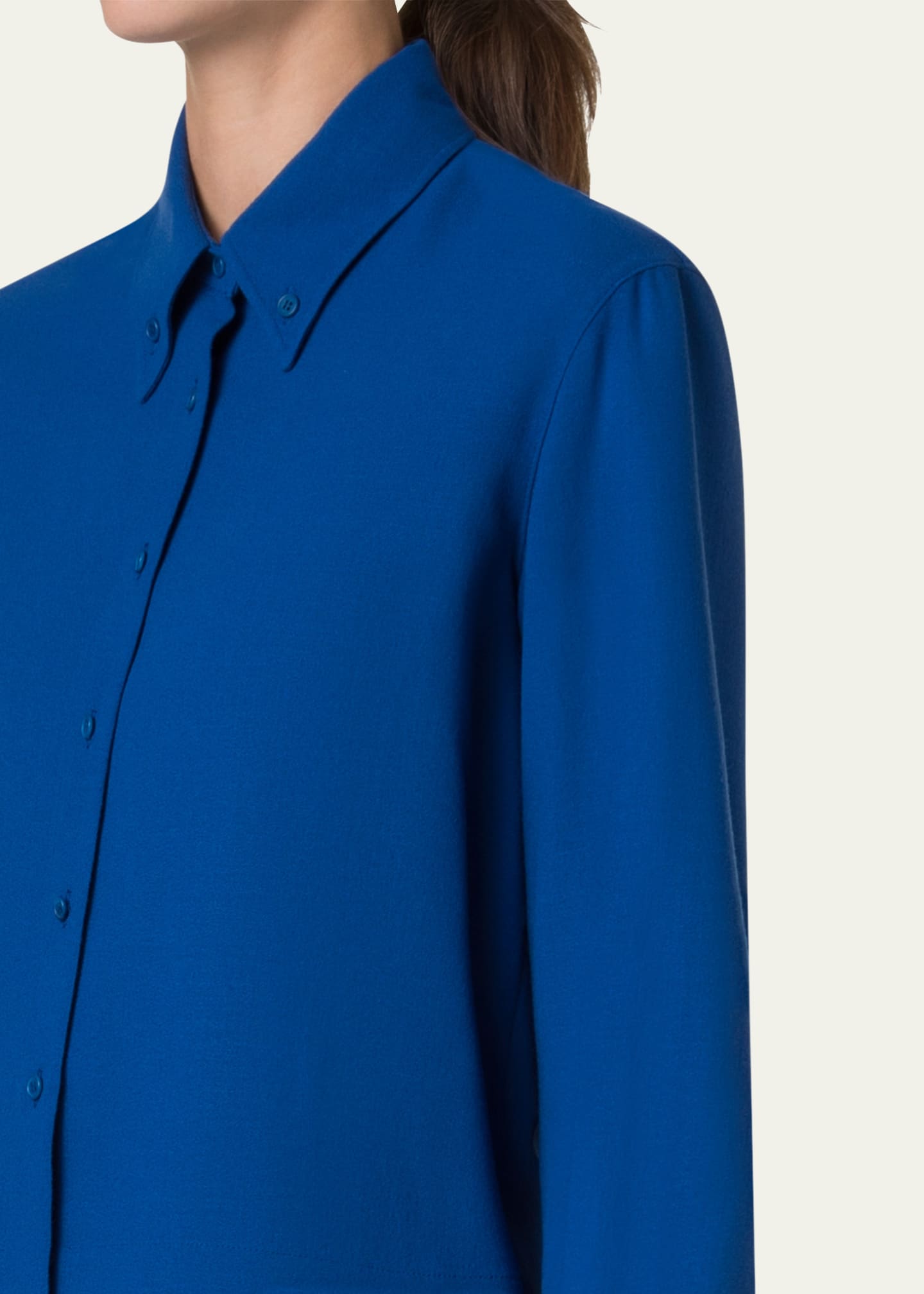 Akris punto Button Down Wool Top Image 5 of 5