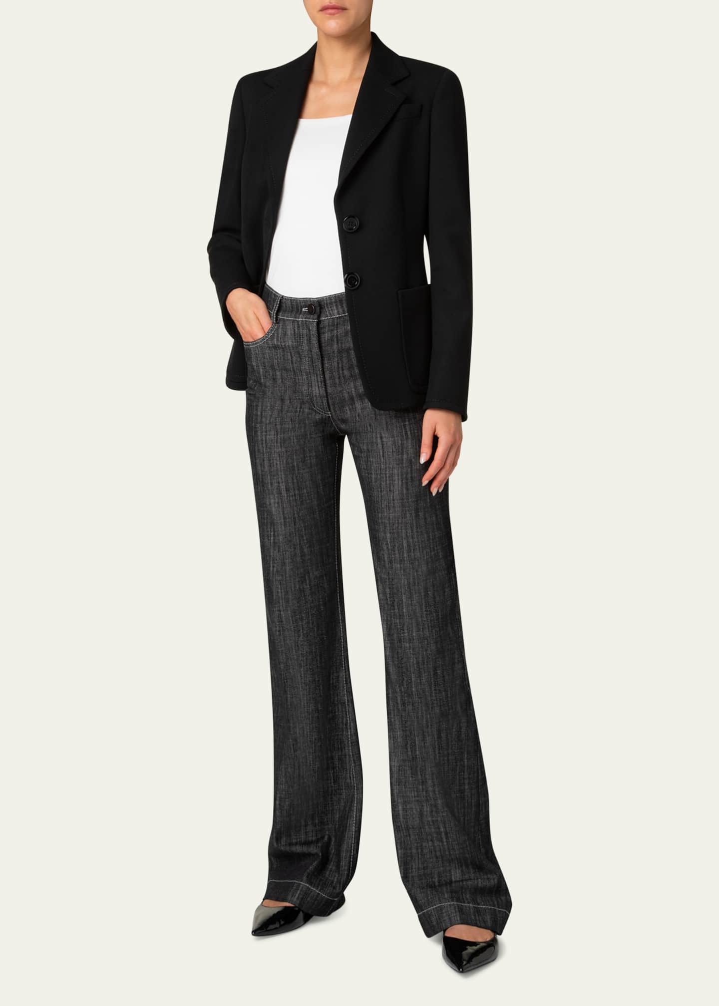Akris punto Two-Button Wool Blazer Image 2 of 5