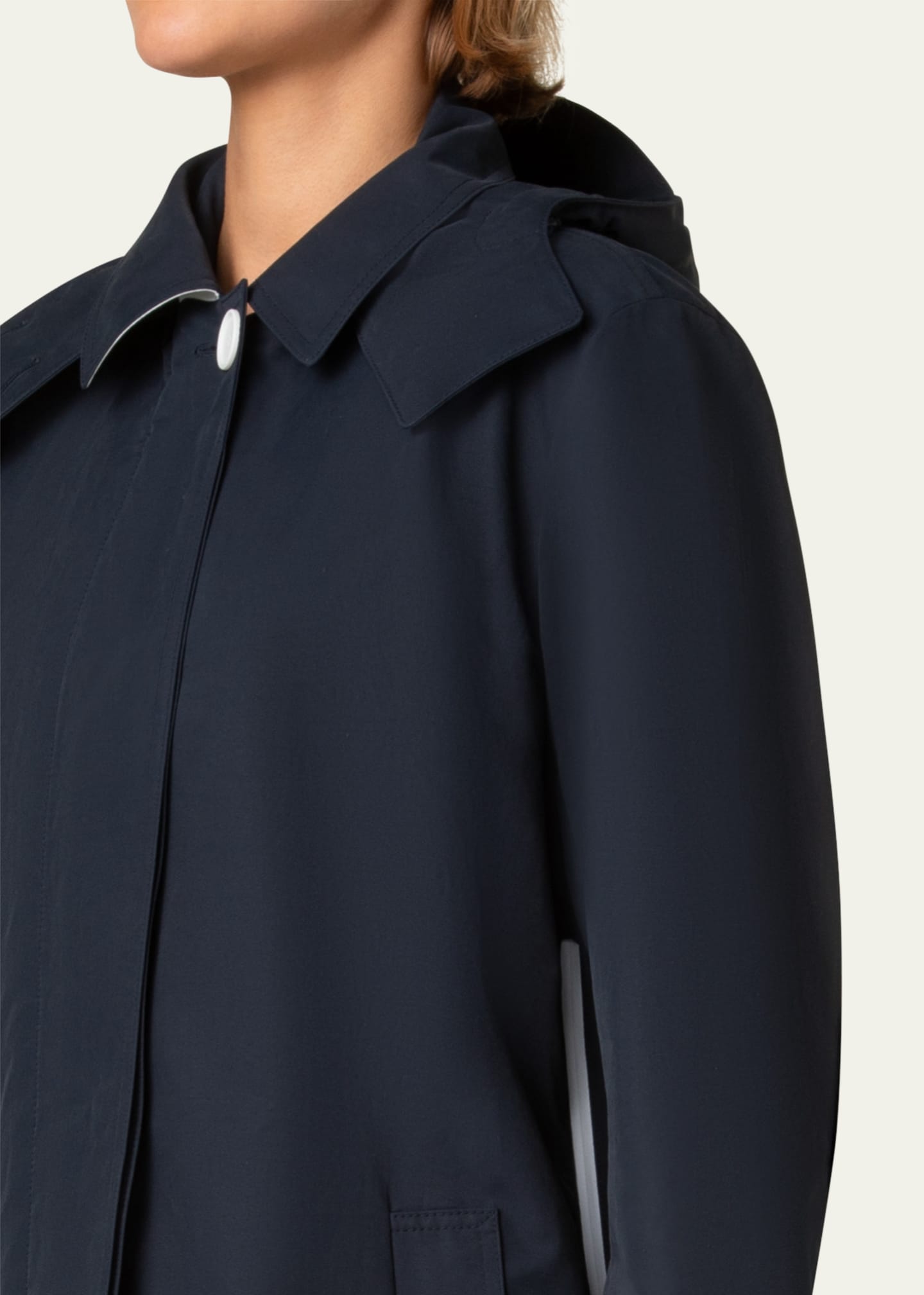 Akris punto Hooded Two-Tone Jacket Image 5 of 5