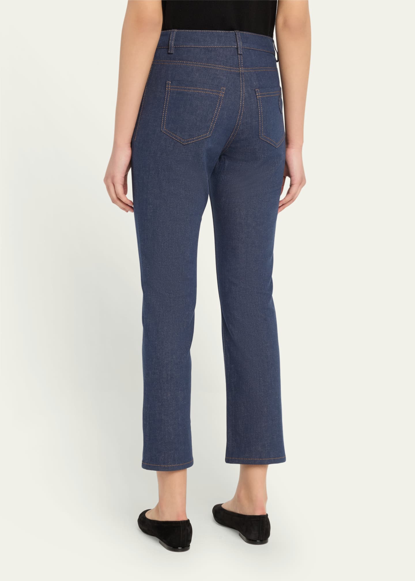 Akris punto Crop Denim Skinny Leg Pants Image 3 of 5