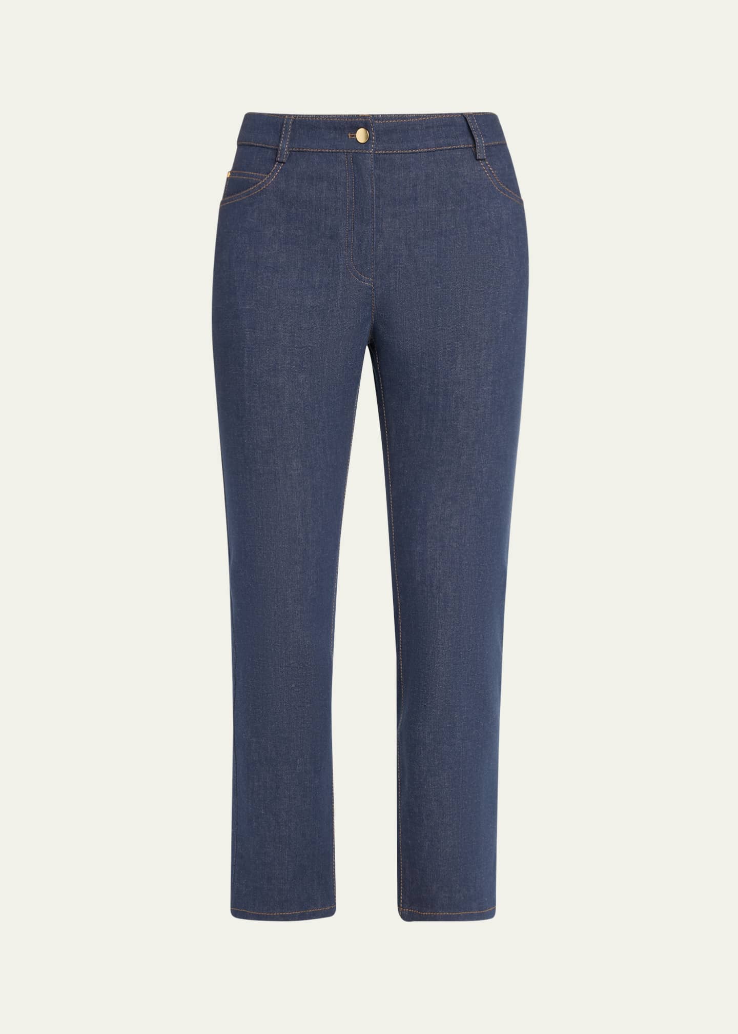 Akris punto Crop Denim Skinny Leg Pants Image 1 of 5