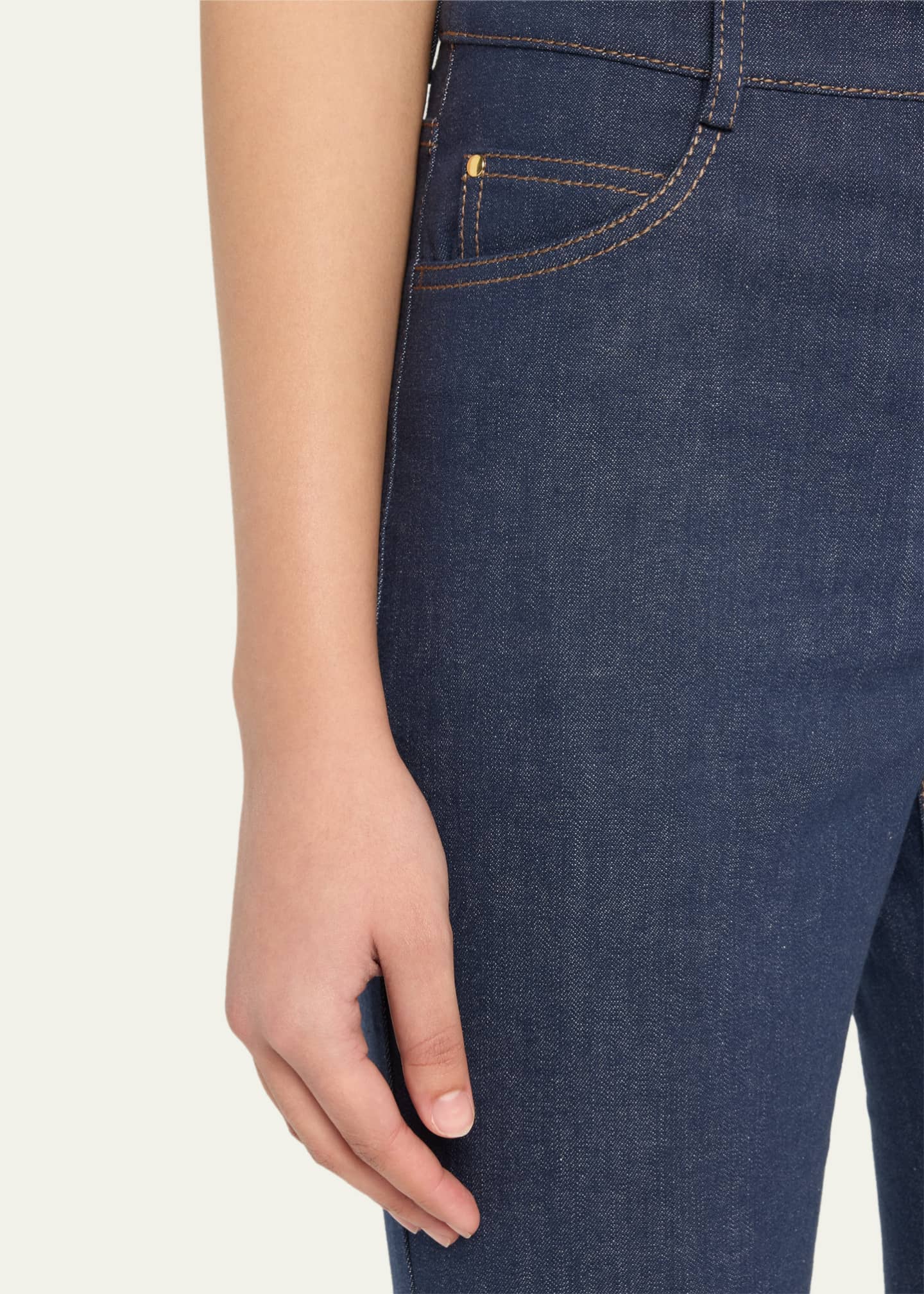 Akris punto Crop Denim Skinny Leg Pants Image 5 of 5