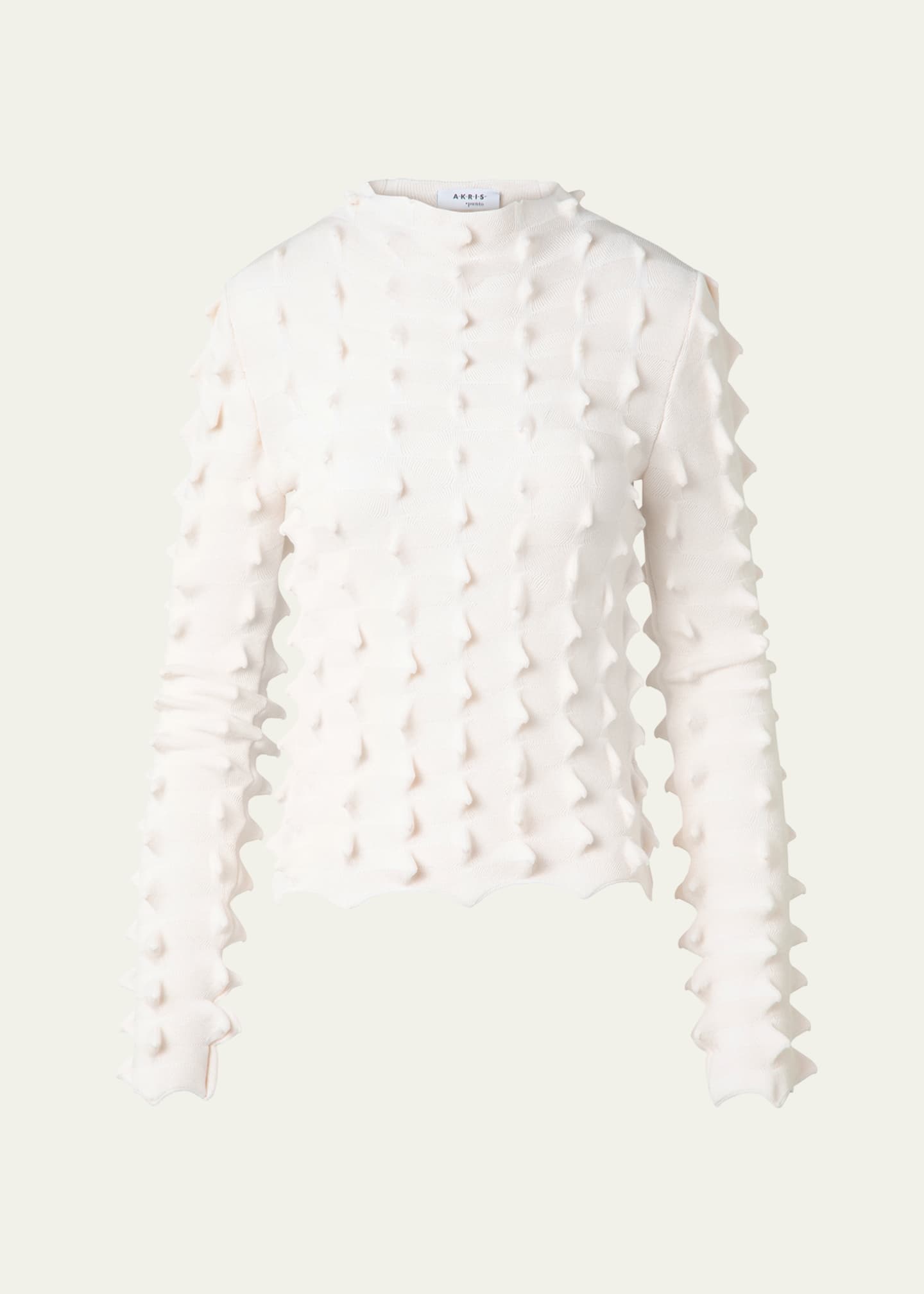 Akris punto 3D Sail Knit Long-Sleeve Sweater Image 1 of 5