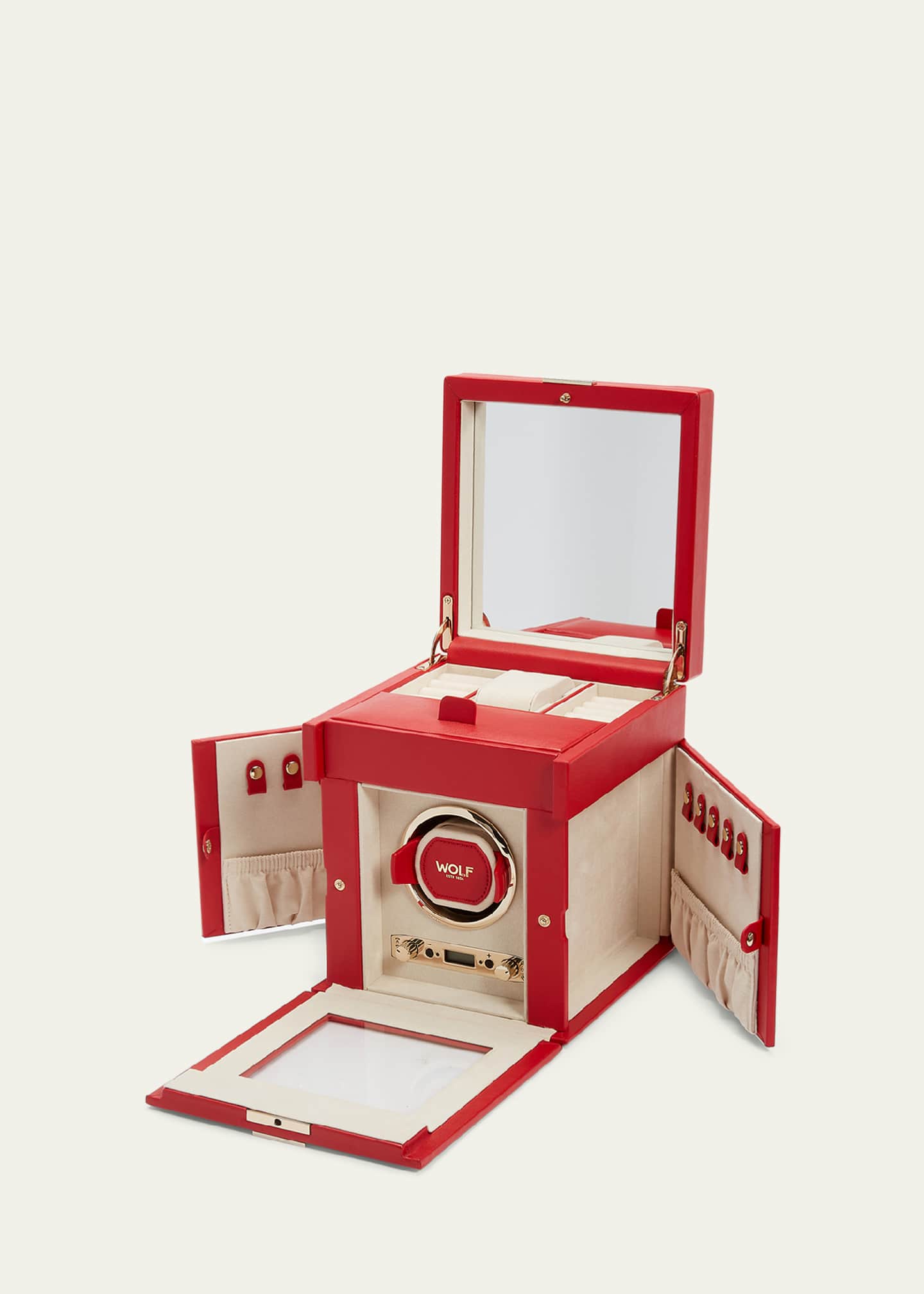WOLF Palermo Single Watch Winder with Storage Image 3 of 5