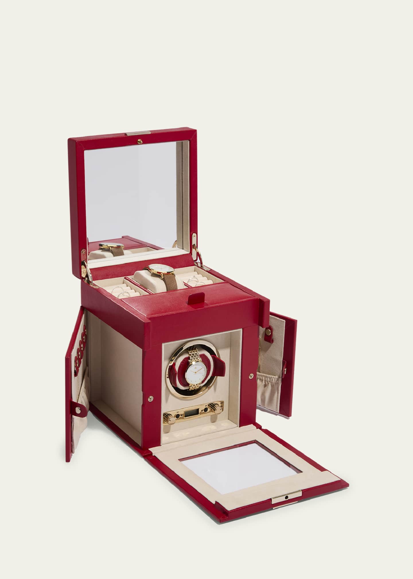 WOLF Palermo Single Watch Winder with Storage Image 5 of 5