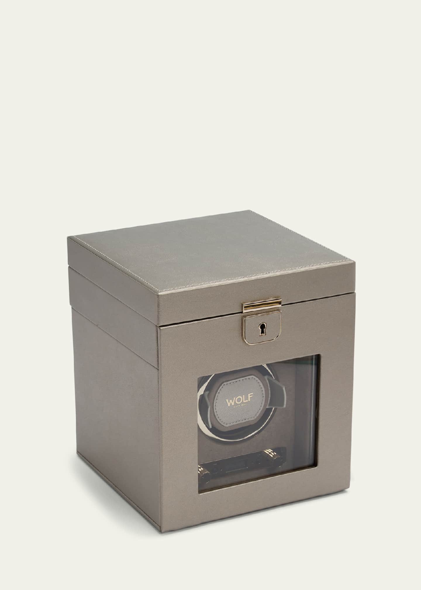 WOLF Palermo Single Watch Winder with Storage Image 2 of 5