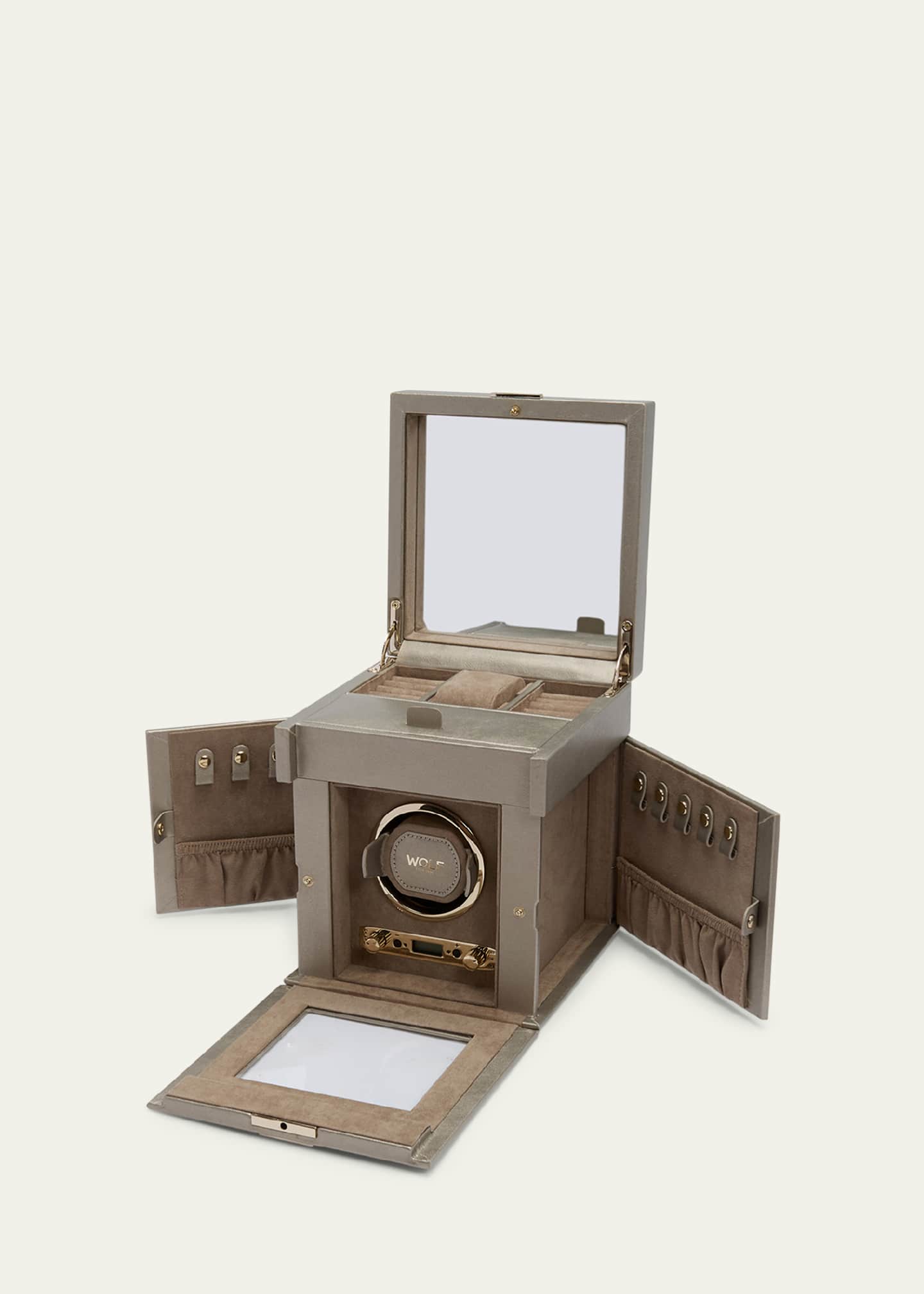 WOLF Palermo Single Watch Winder with Storage Image 3 of 5