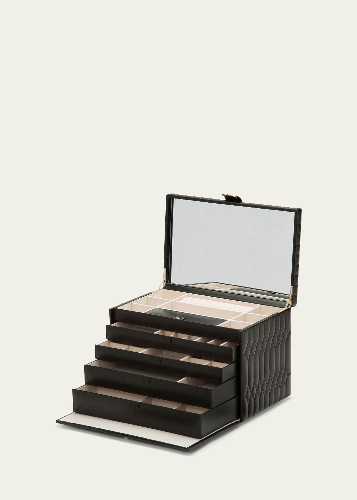 WOLF Caroline Black Extra Large Jewelry Case Image 3 of 5