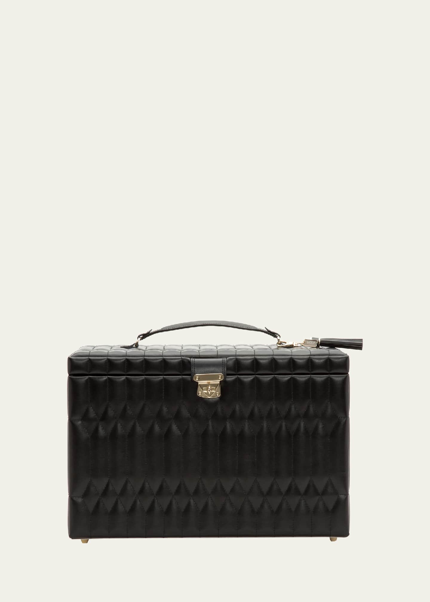WOLF Caroline Black Extra Large Jewelry Case Image 1 of 5