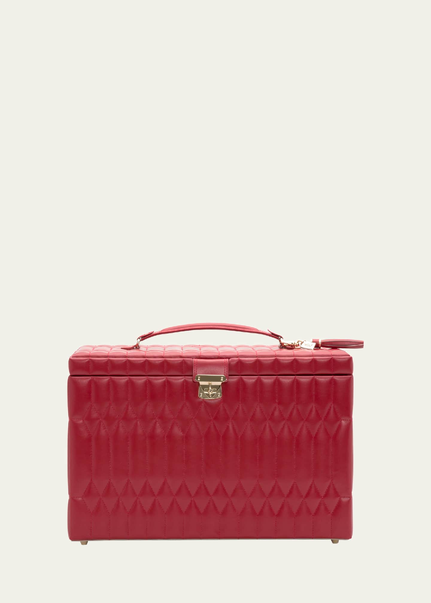 WOLF Caroline Red Extra Large Jewelry Case Image 1 of 5