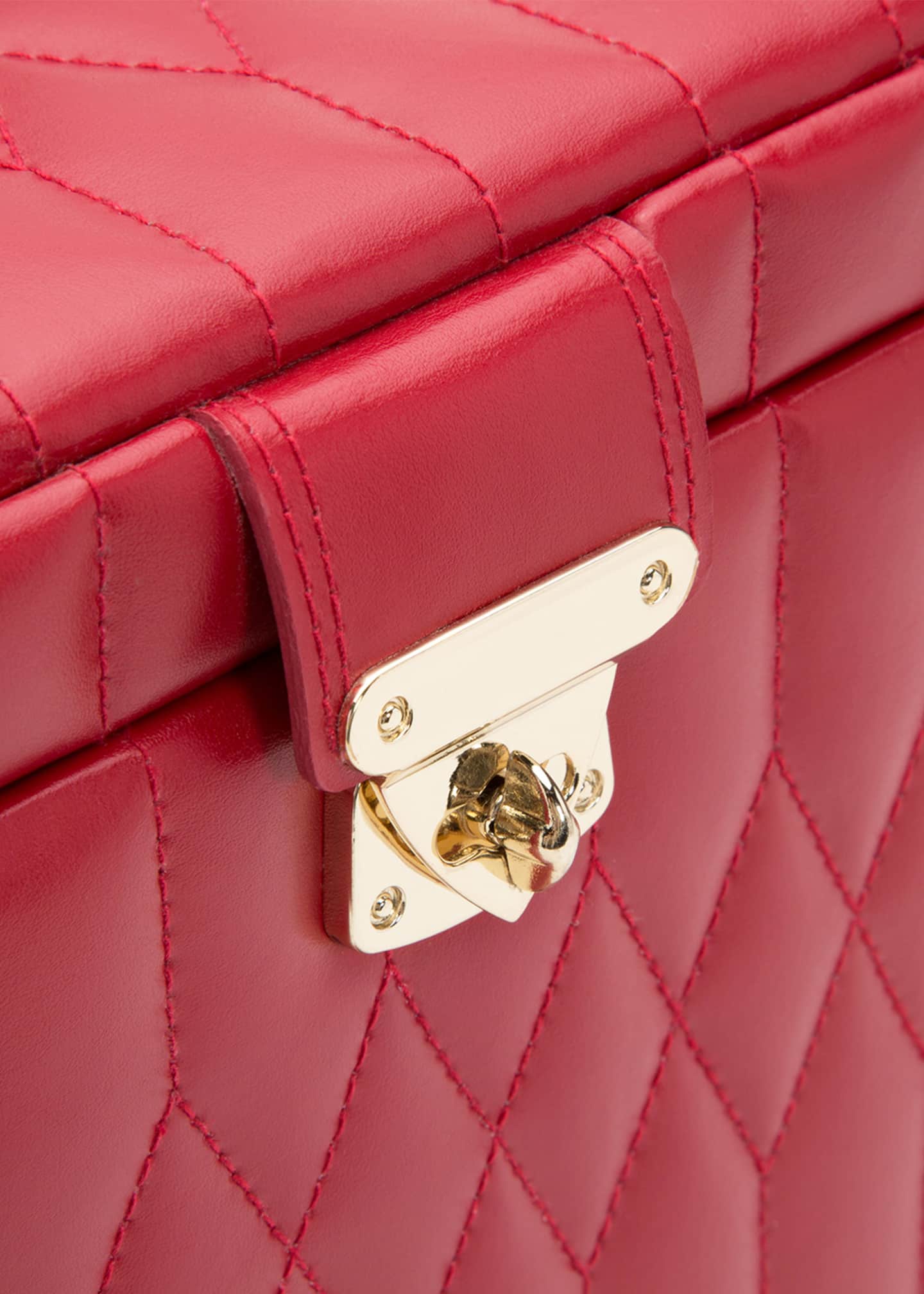 WOLF Caroline Red Extra Large Jewelry Case Image 5 of 5