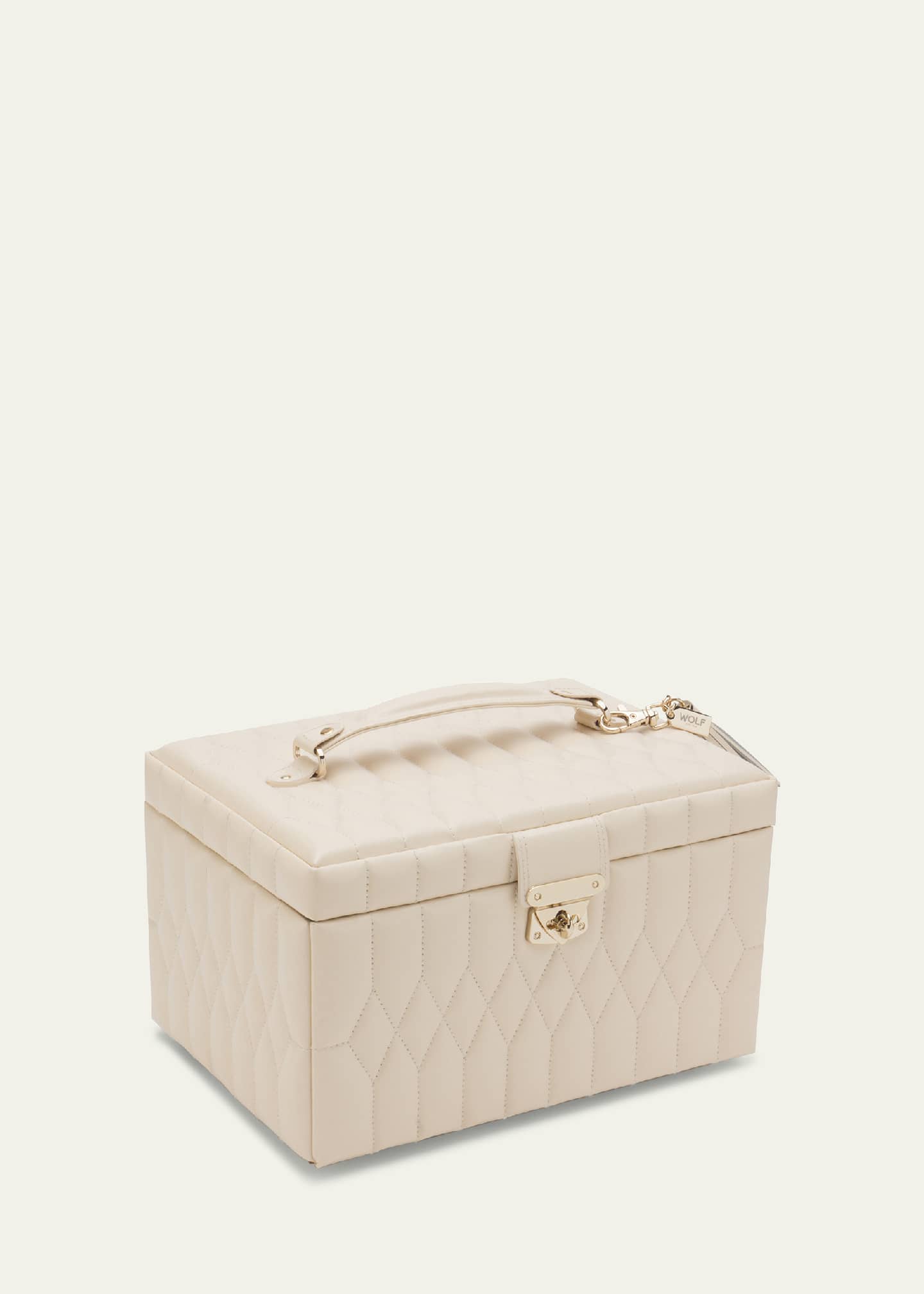 WOLF Caroline Ivory Medium Jewelry Case Image 2 of 5