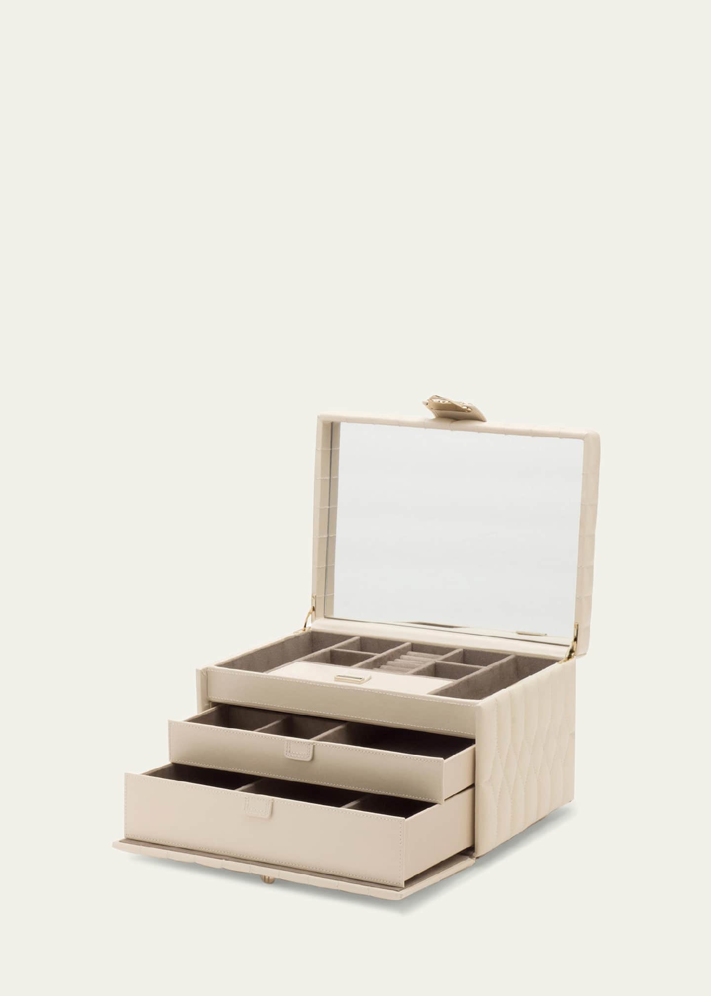 WOLF Caroline Ivory Medium Jewelry Case Image 3 of 5