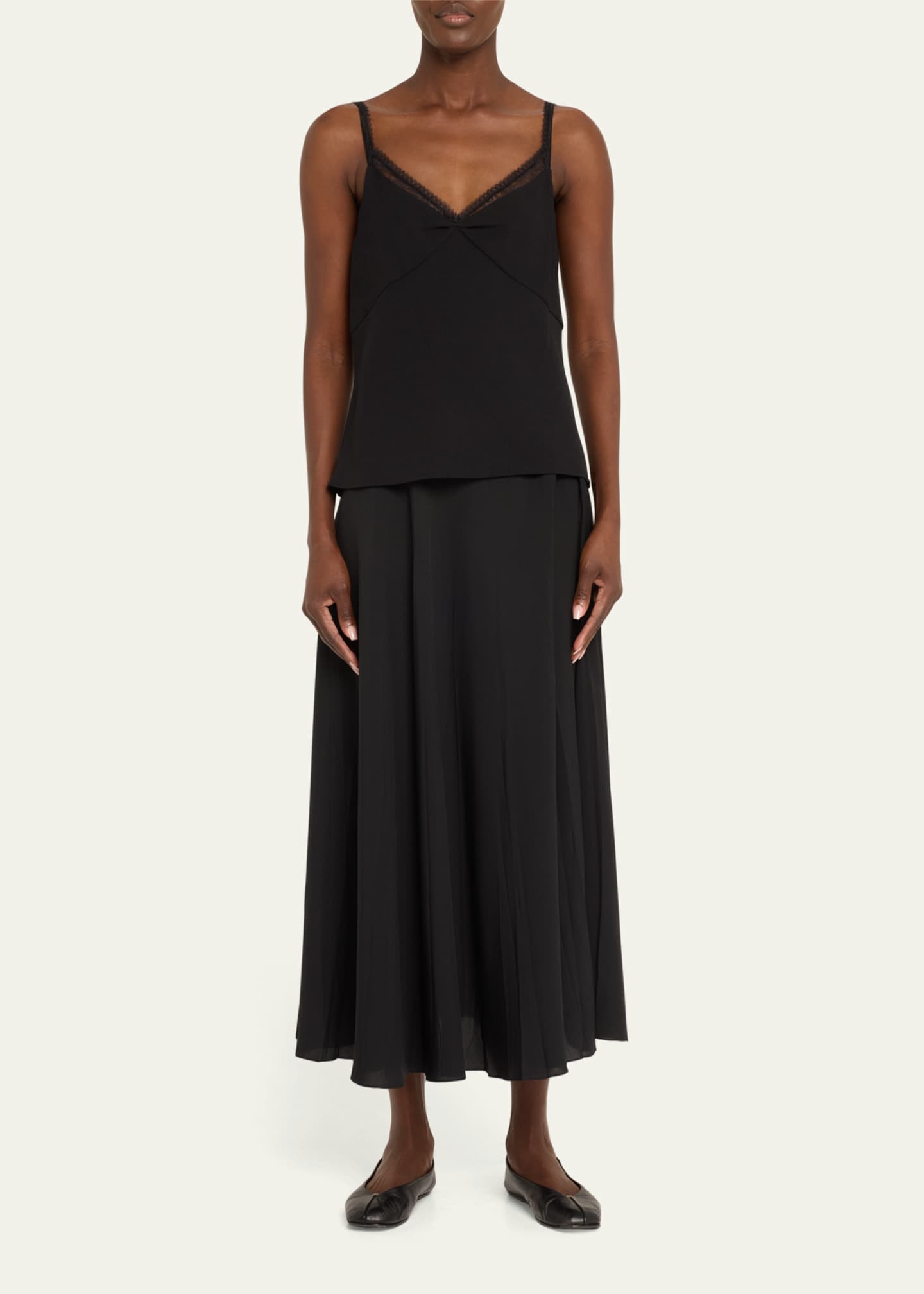 Vince Lace Trim V Neck Cami