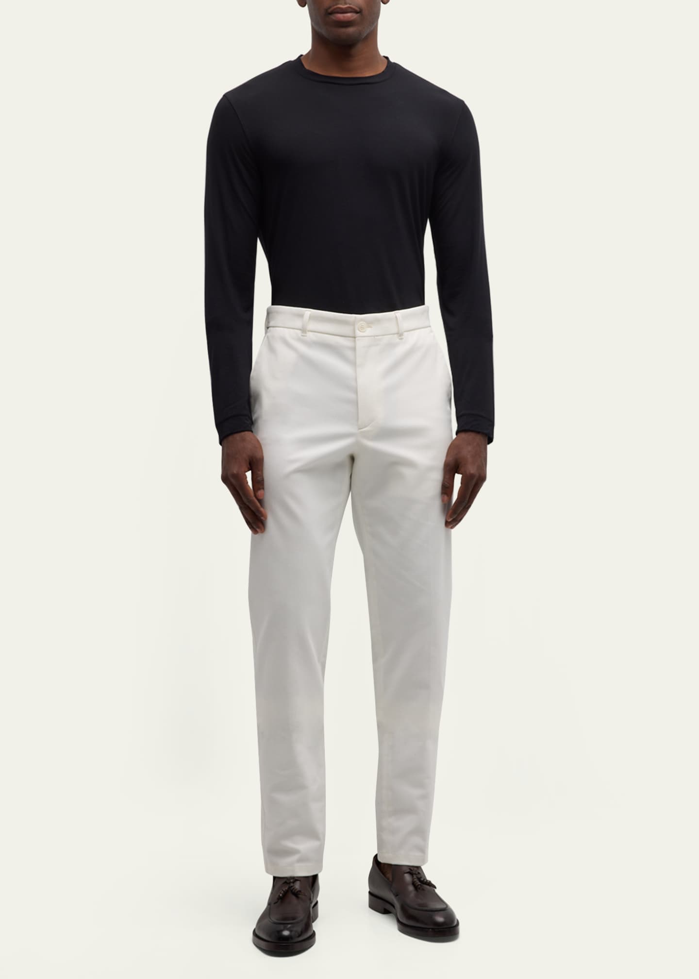 Giorgio Armani Men's Gabardine Diagonal Weave Trousers Image 2 of 5