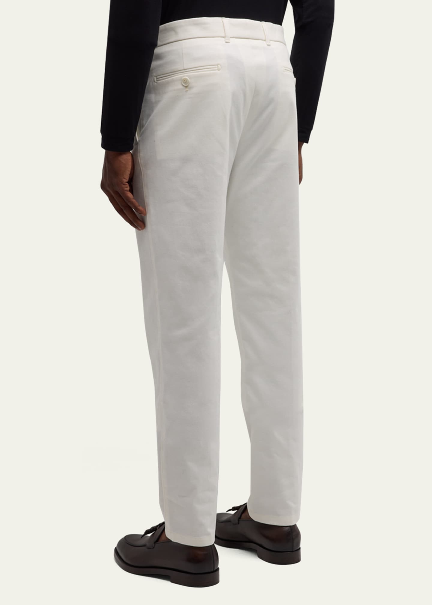 Giorgio Armani Men's Gabardine Diagonal Weave Trousers Image 3 of 5