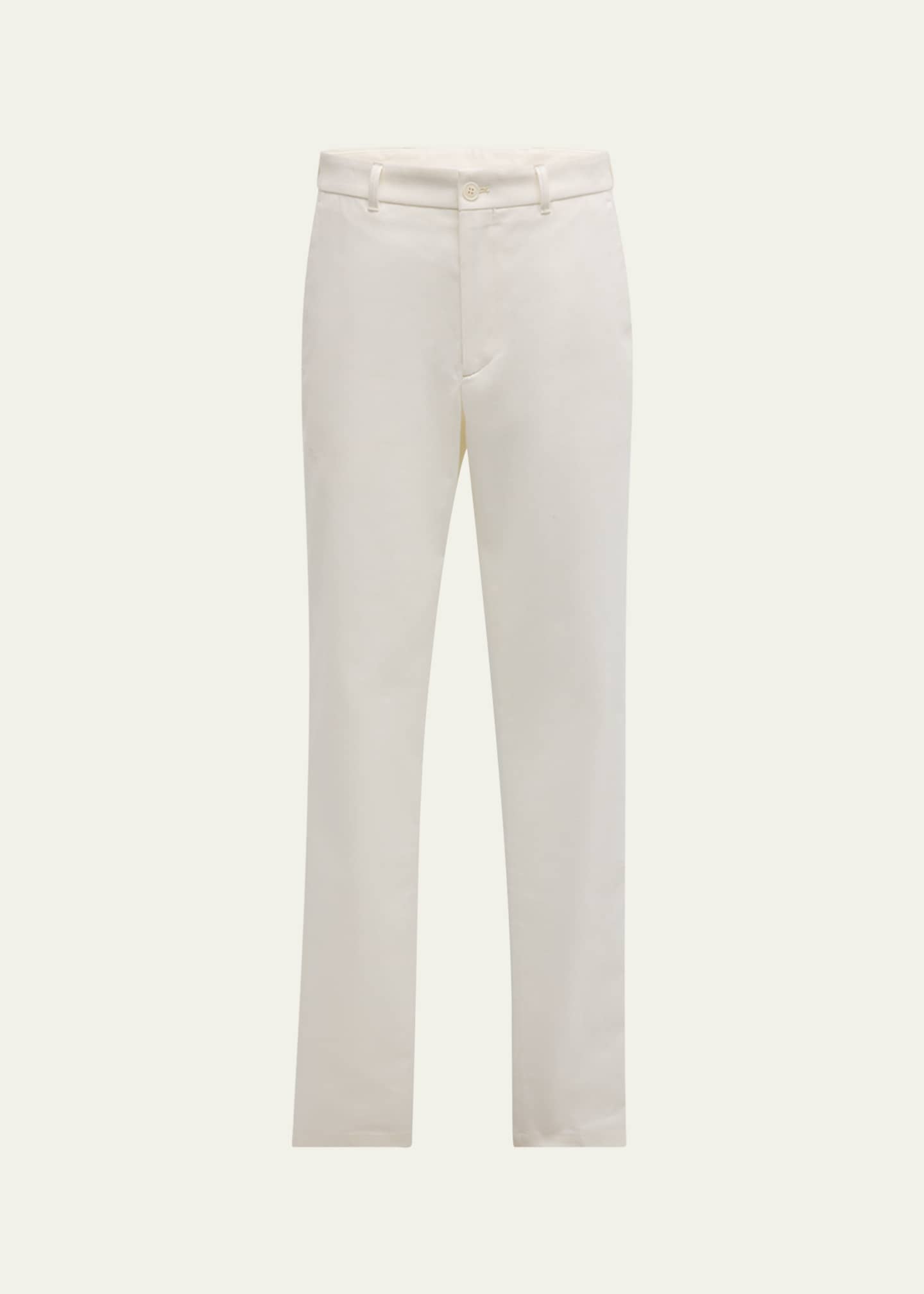 Giorgio Armani Men's Gabardine Diagonal Weave Trousers Image 1 of 5