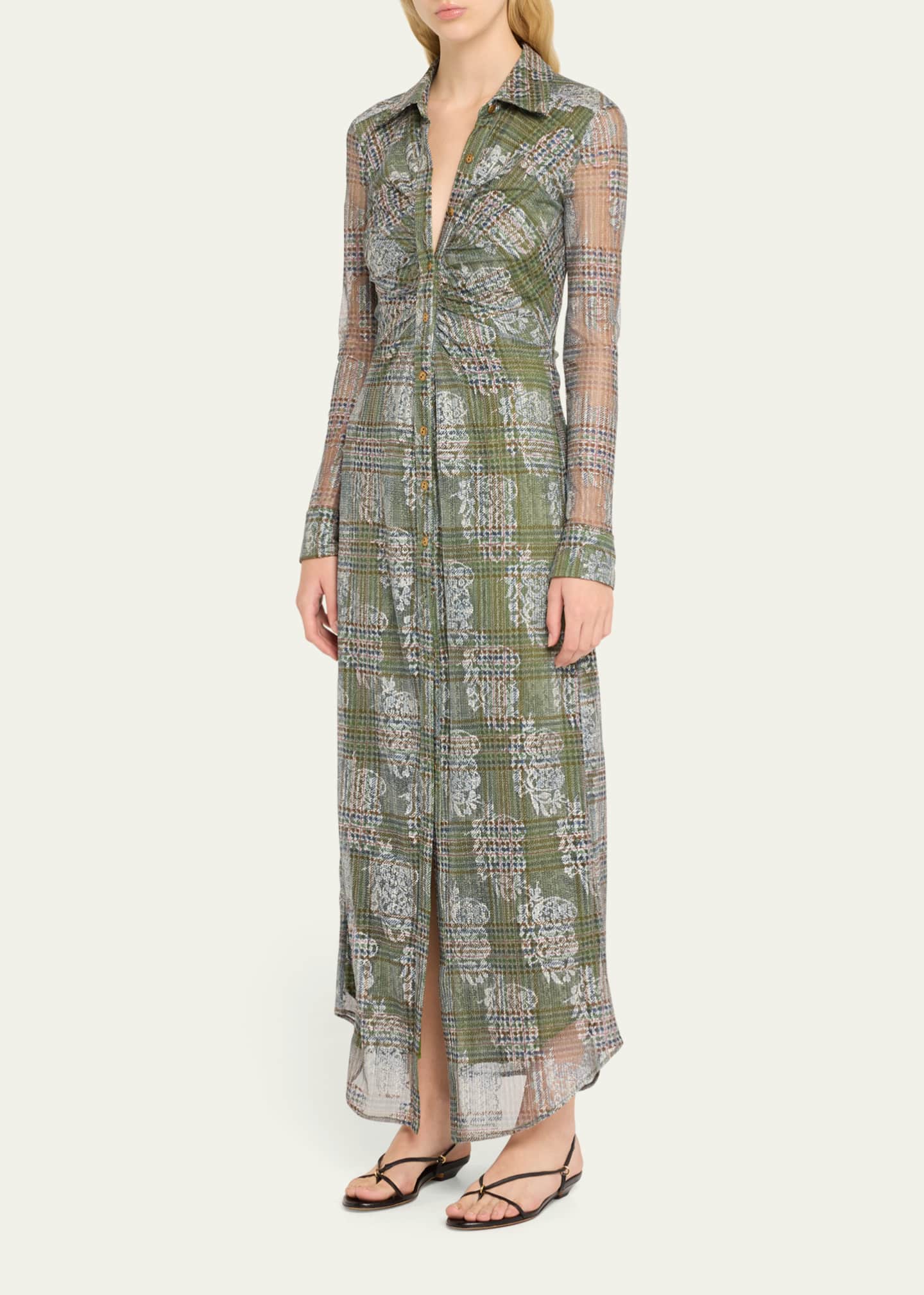 Ramy Brook Wyatt Tartan Midi Dress Image 4 of 5