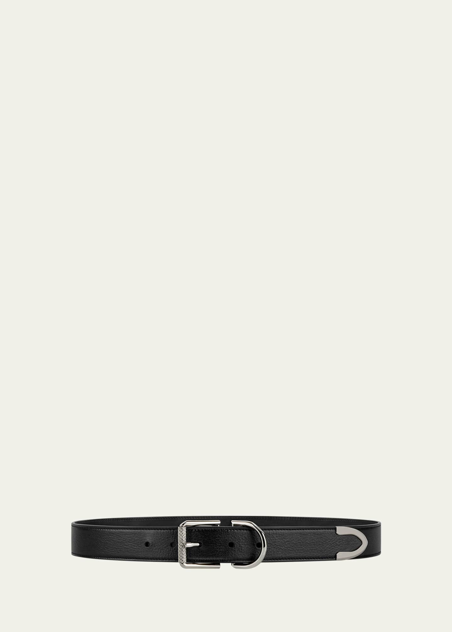 Givenchy Men's Voyou Leather Belt