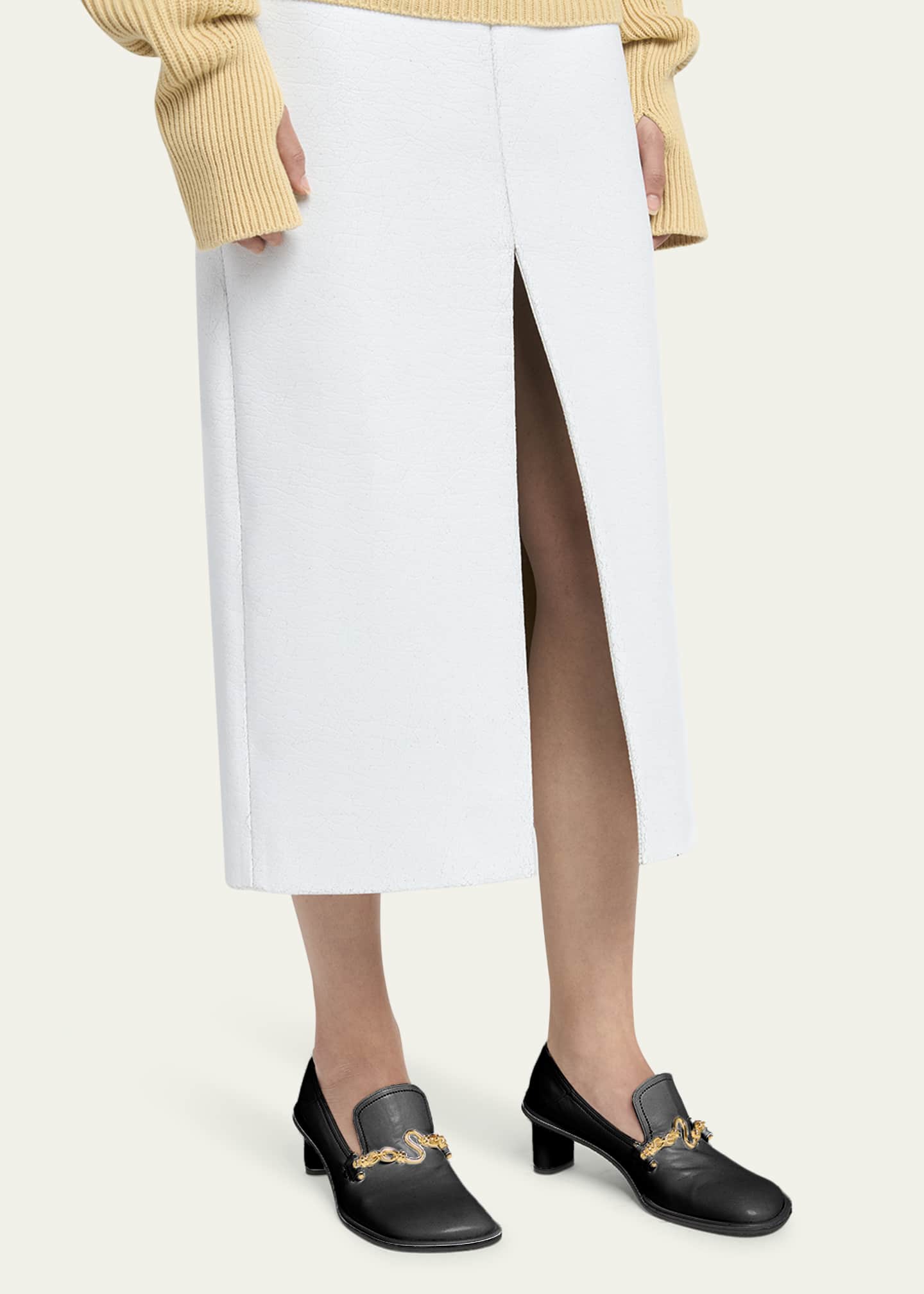 Stella McCartney Ryder Vegan Leather Chain Heeled Loafers Image 2 of 5