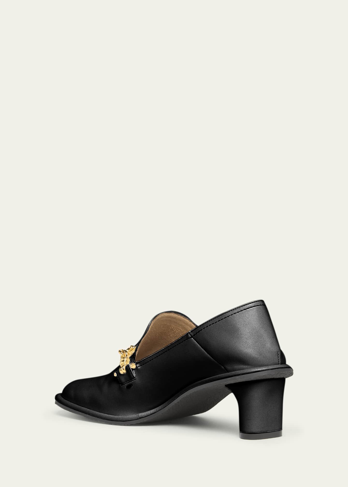 Stella McCartney Ryder Vegan Leather Chain Heeled Loafers Image 4 of 5