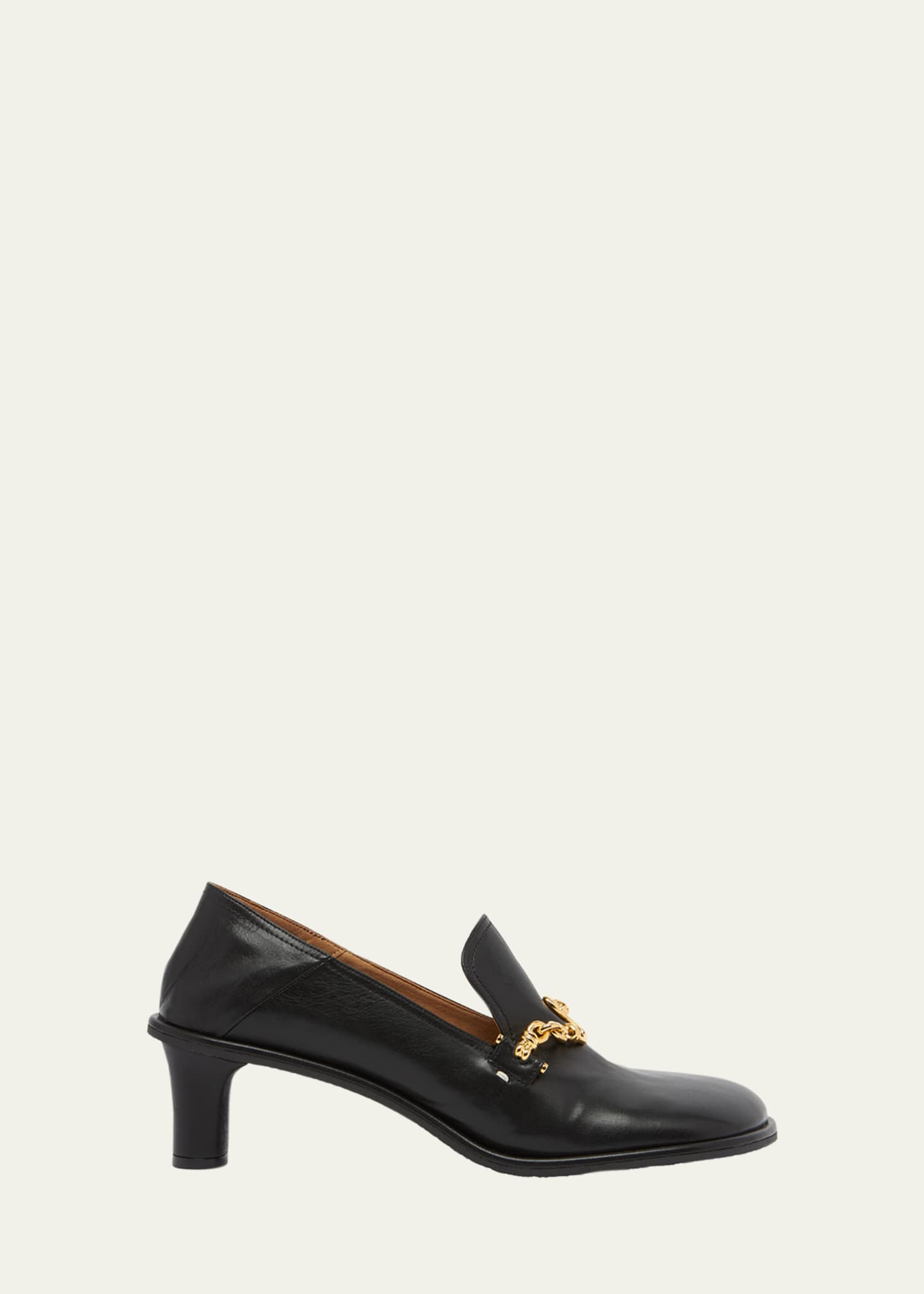 Stella McCartney Ryder Vegan Leather Chain Heeled Loafers Image 1 of 5