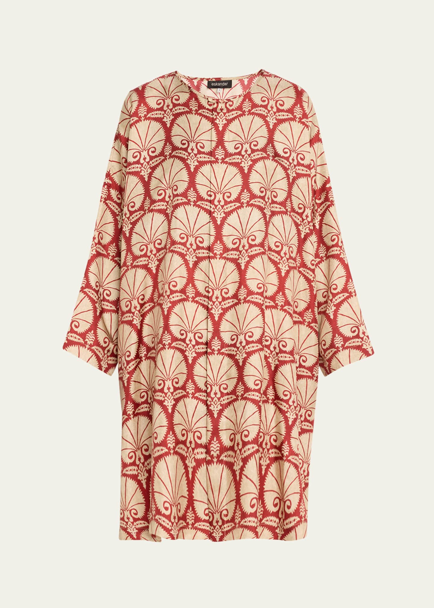Eskandar Silk Button-Front Tunic with Side Slits Image 1 of 4