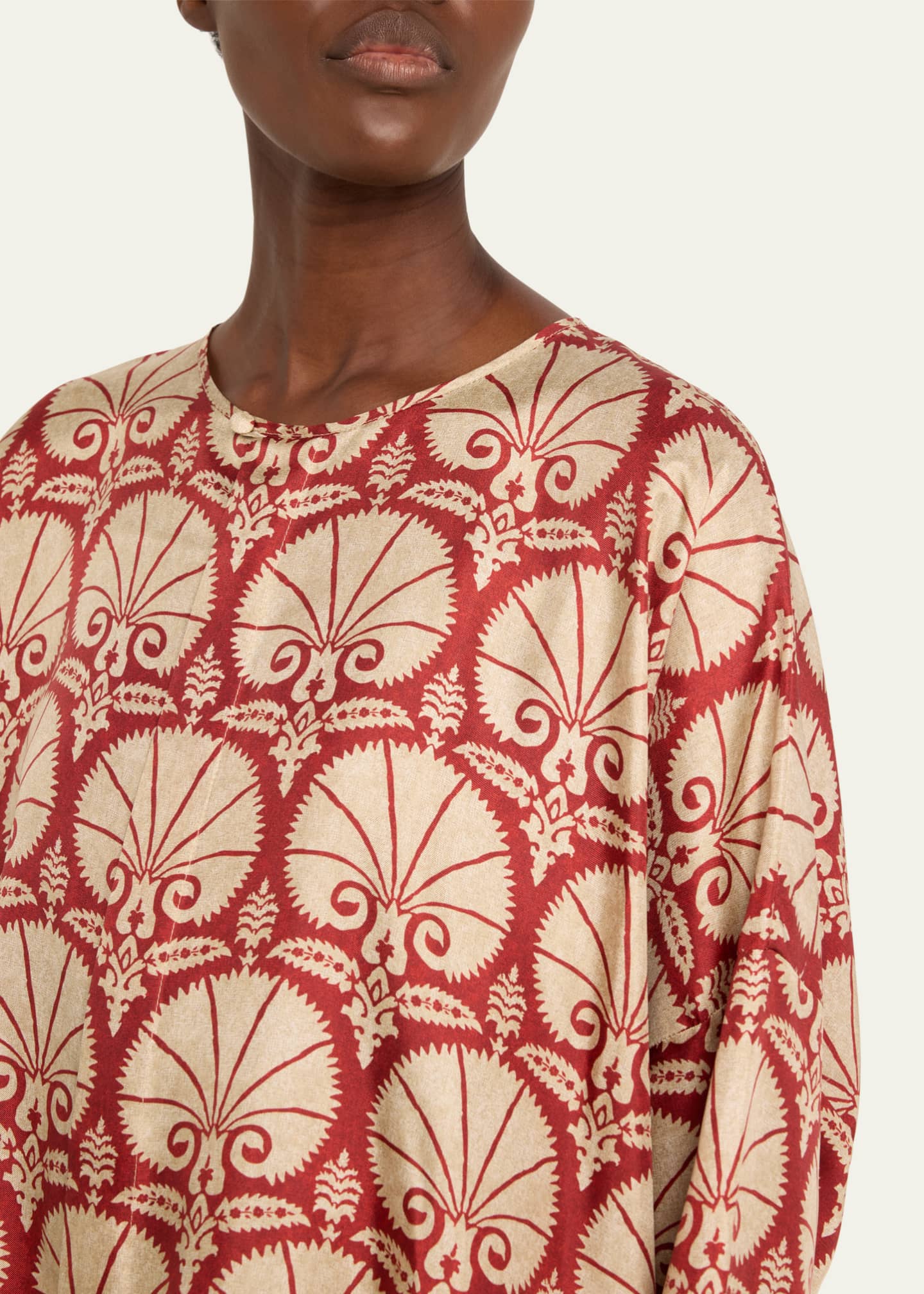 Eskandar Silk Button-Front Tunic with Side Slits Image 4 of 4