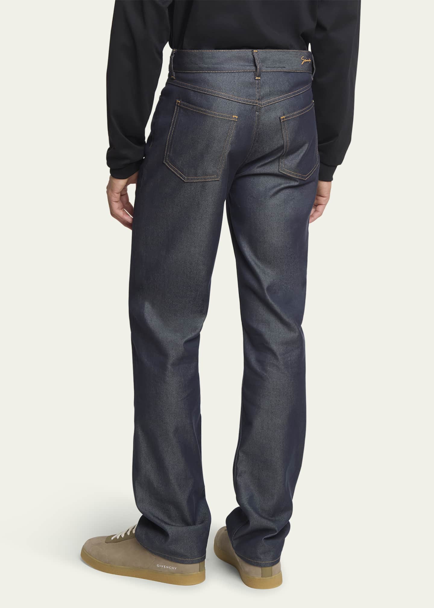 Givenchy Men's Slim-Straight Luxe Denim Pants Image 3 of 5