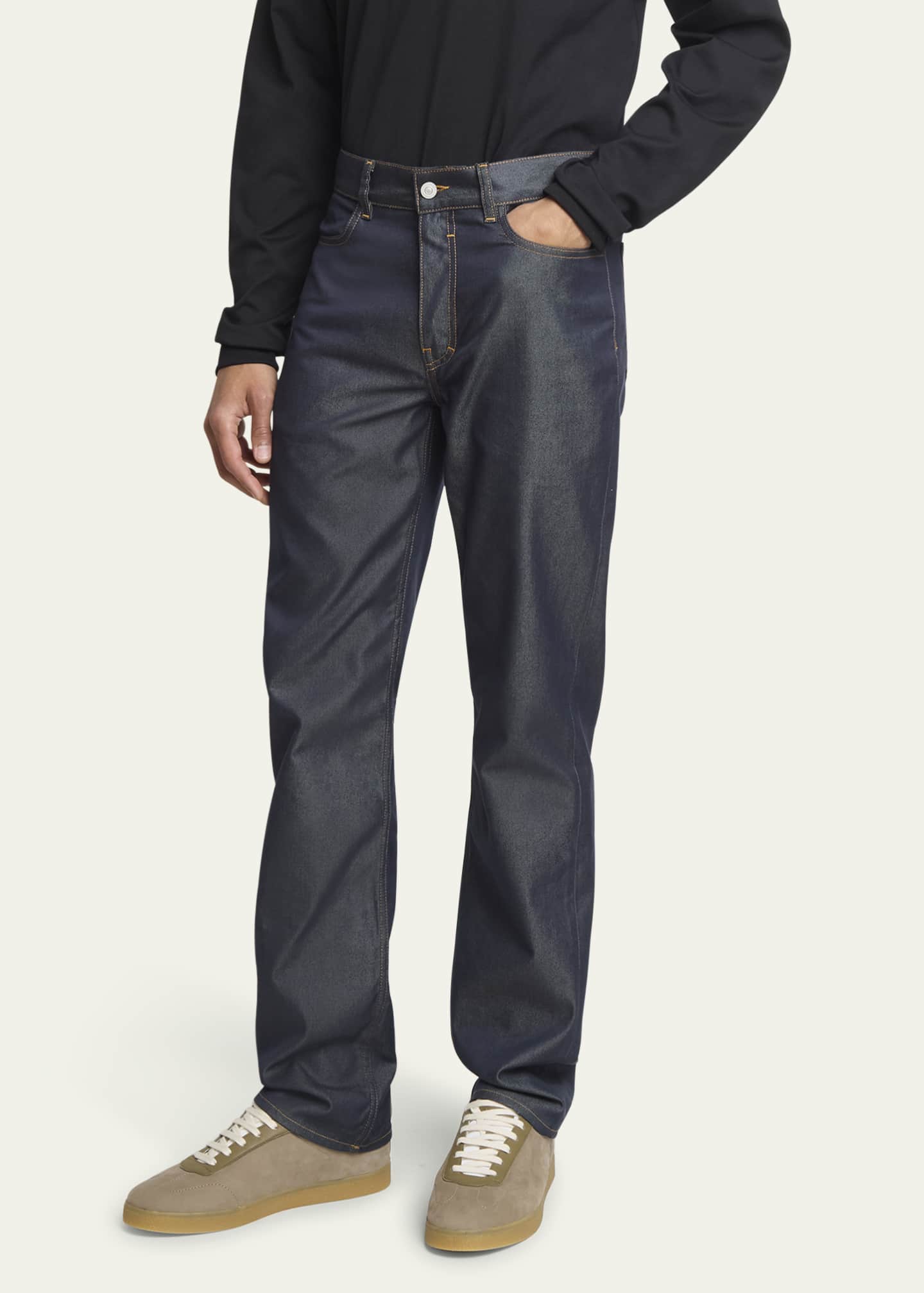 Givenchy Men's Slim-Straight Luxe Denim Pants Image 4 of 5