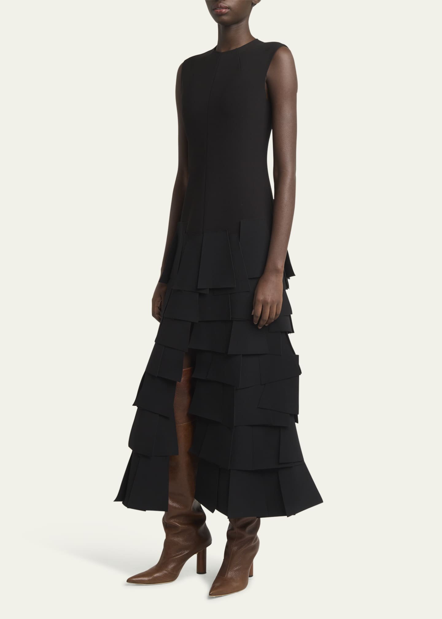 A.W.A.K.E. MODE Laser-Cut Sleeveless Maxi Dress Image 4 of 5