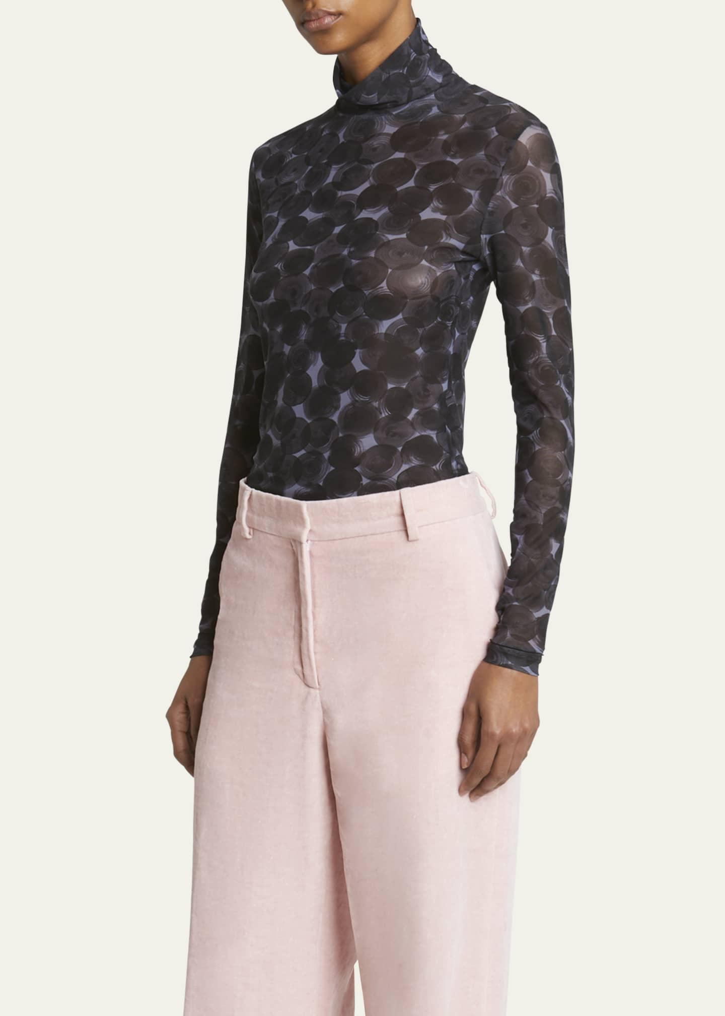Dries van noten printed turtleneck clearance